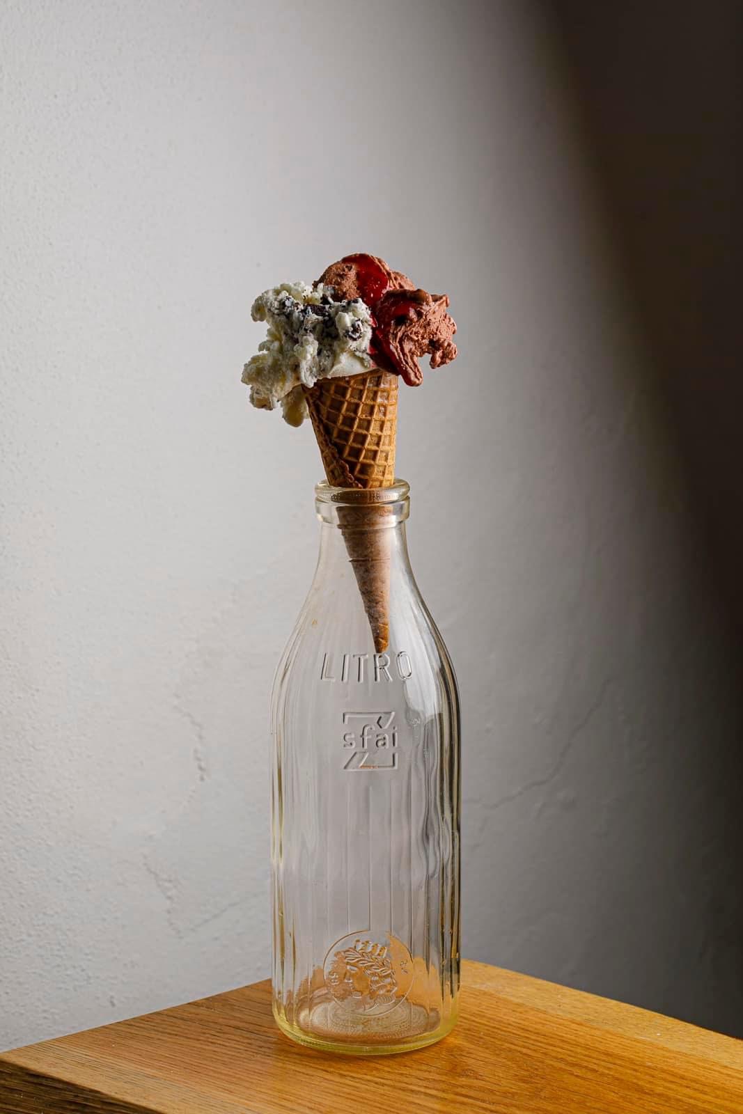 Il gelato servito.