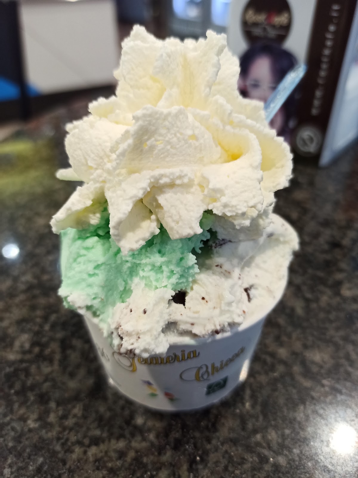 Il gelato servito.