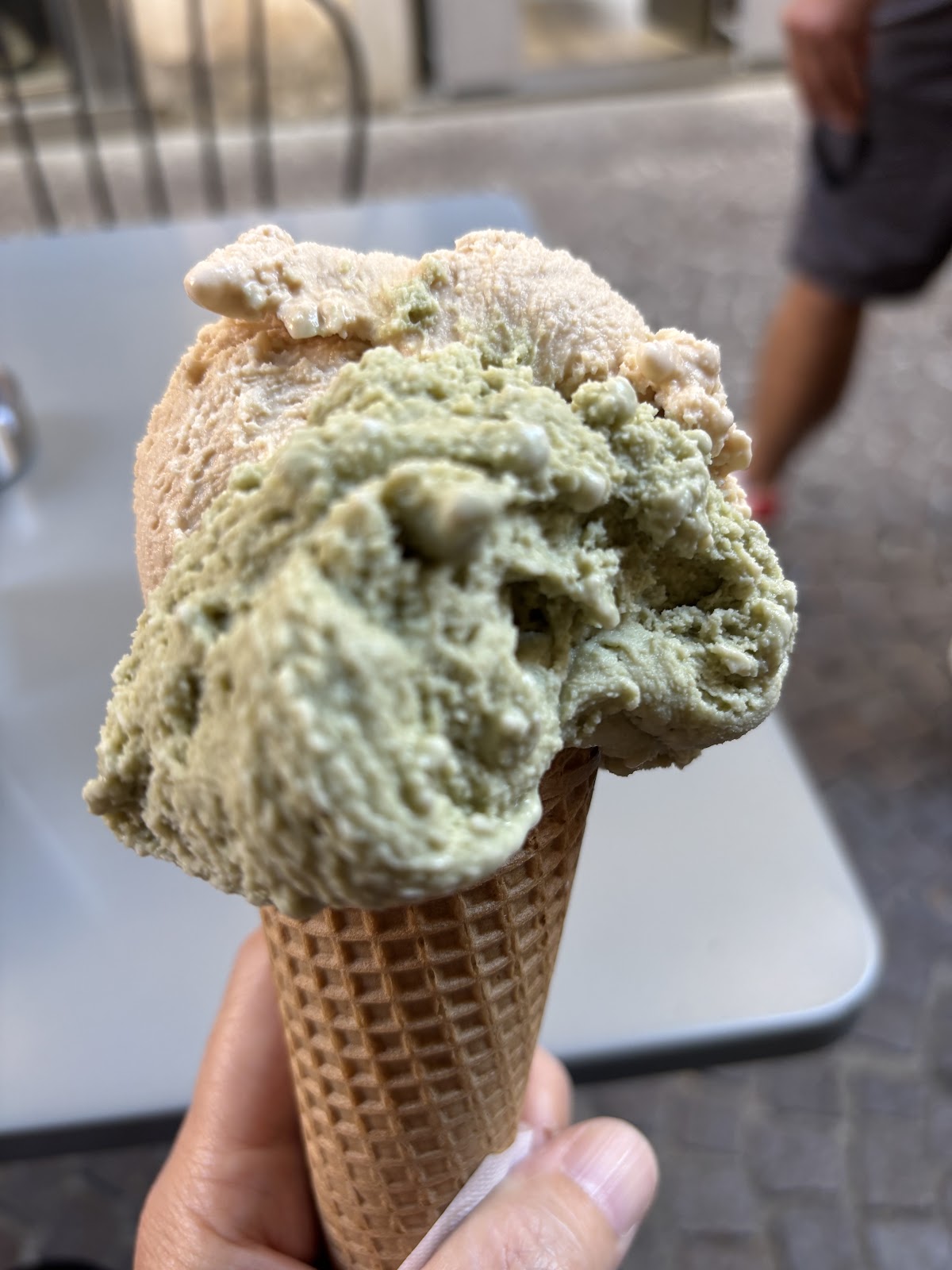 Il gelato servito.