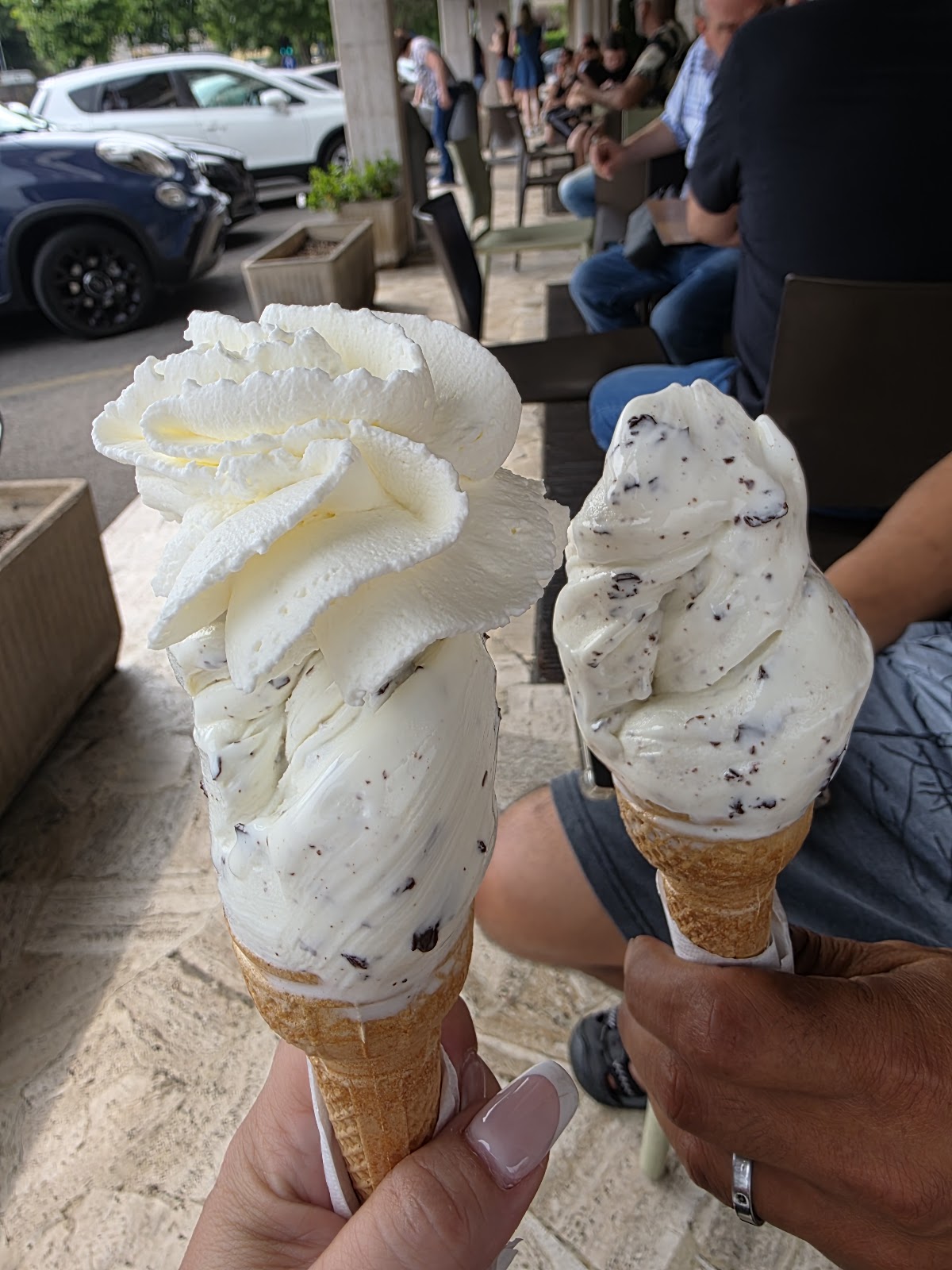 Il gelato servito.