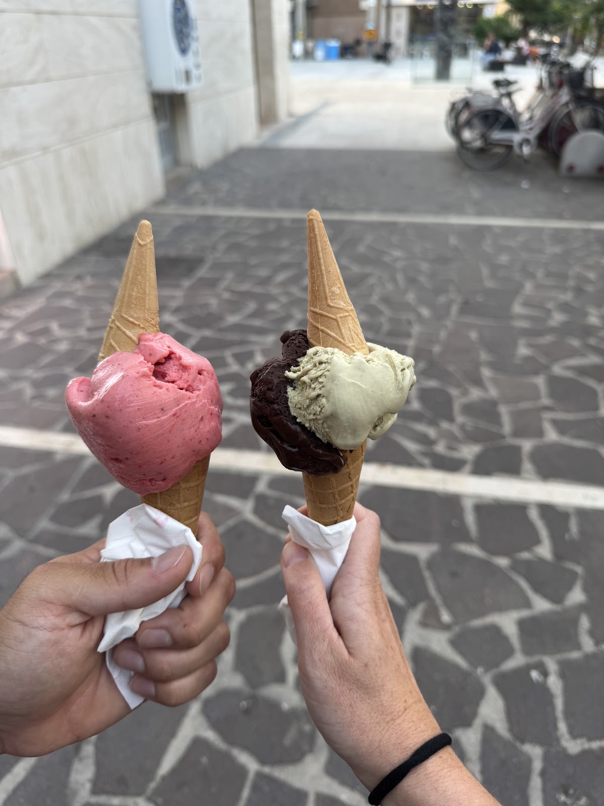 Il gelato servito.