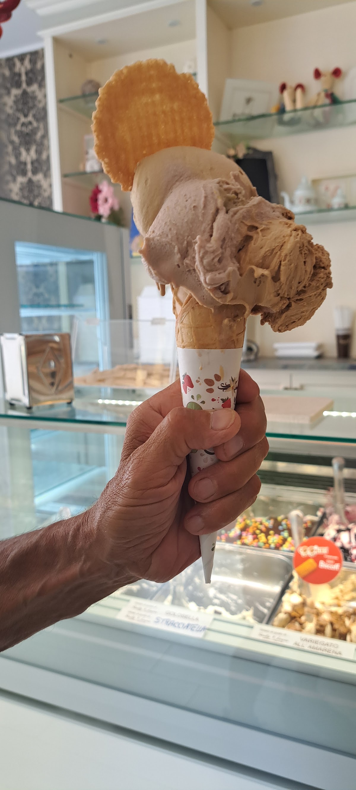 Il gelato servito.