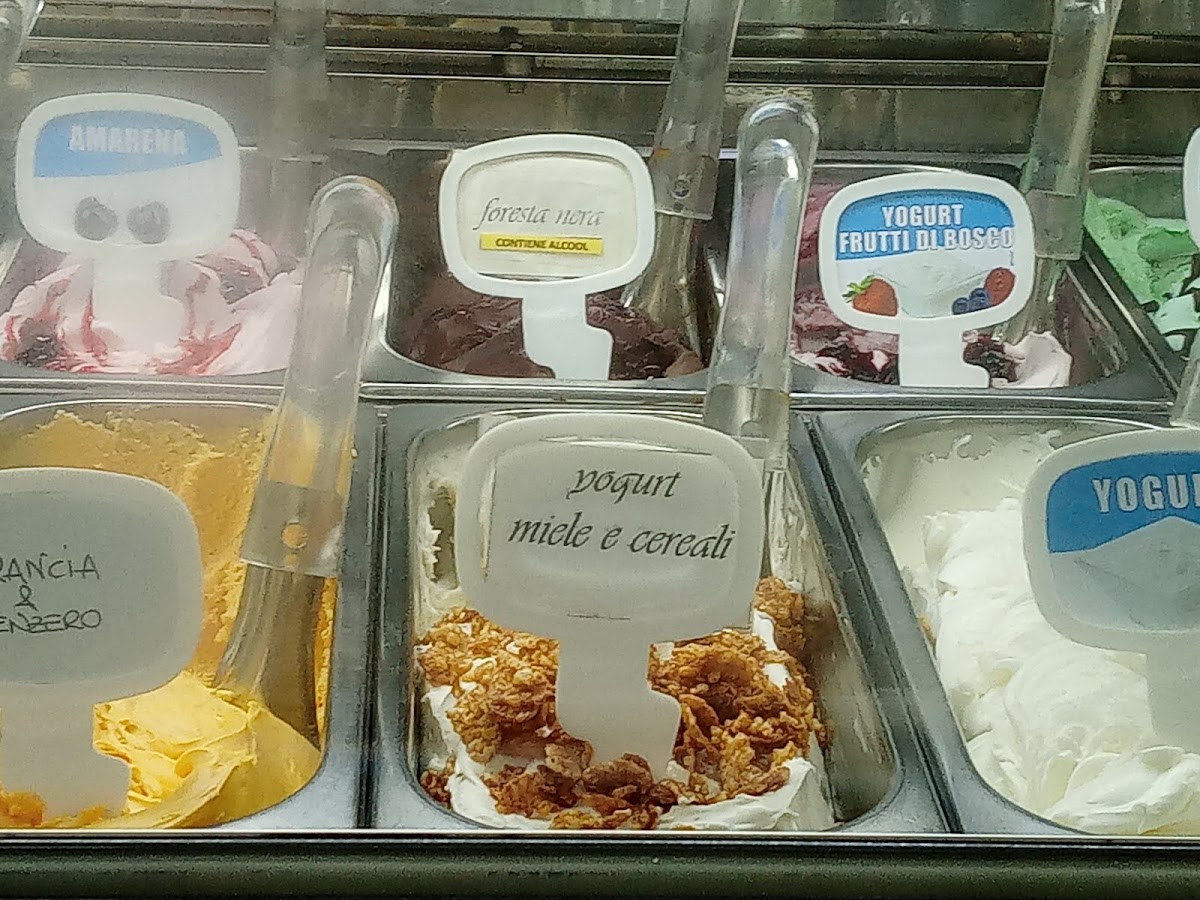 Le vaschette in vetrina.