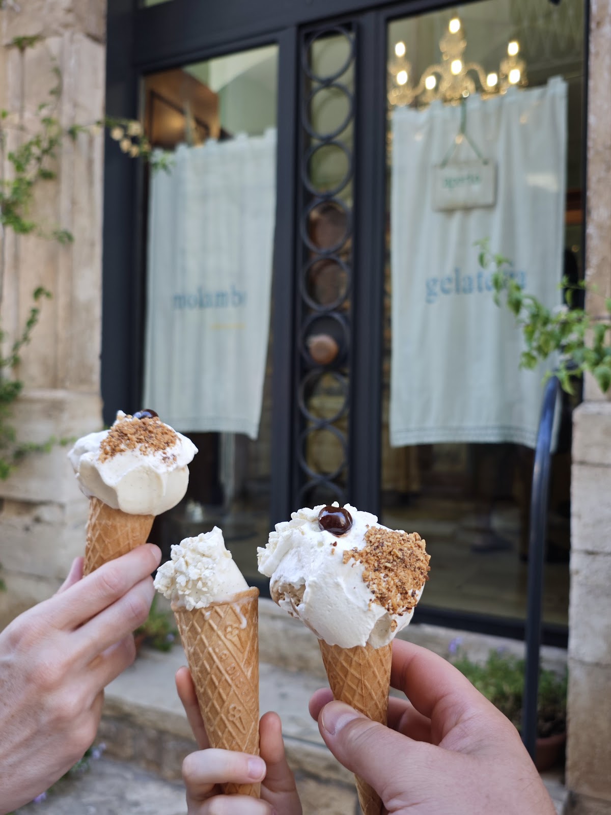 Il gelato servito.