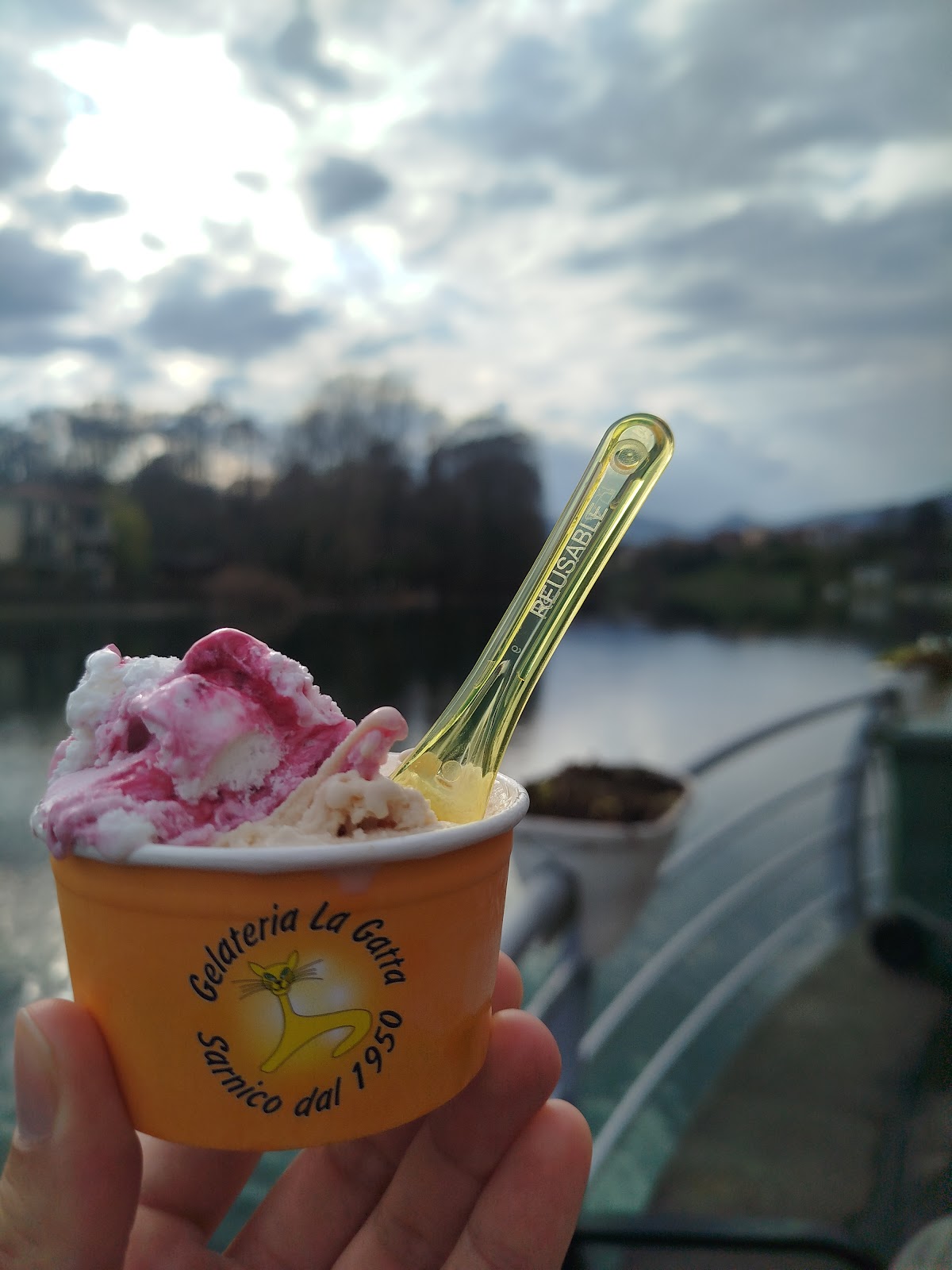 Il gelato servito.