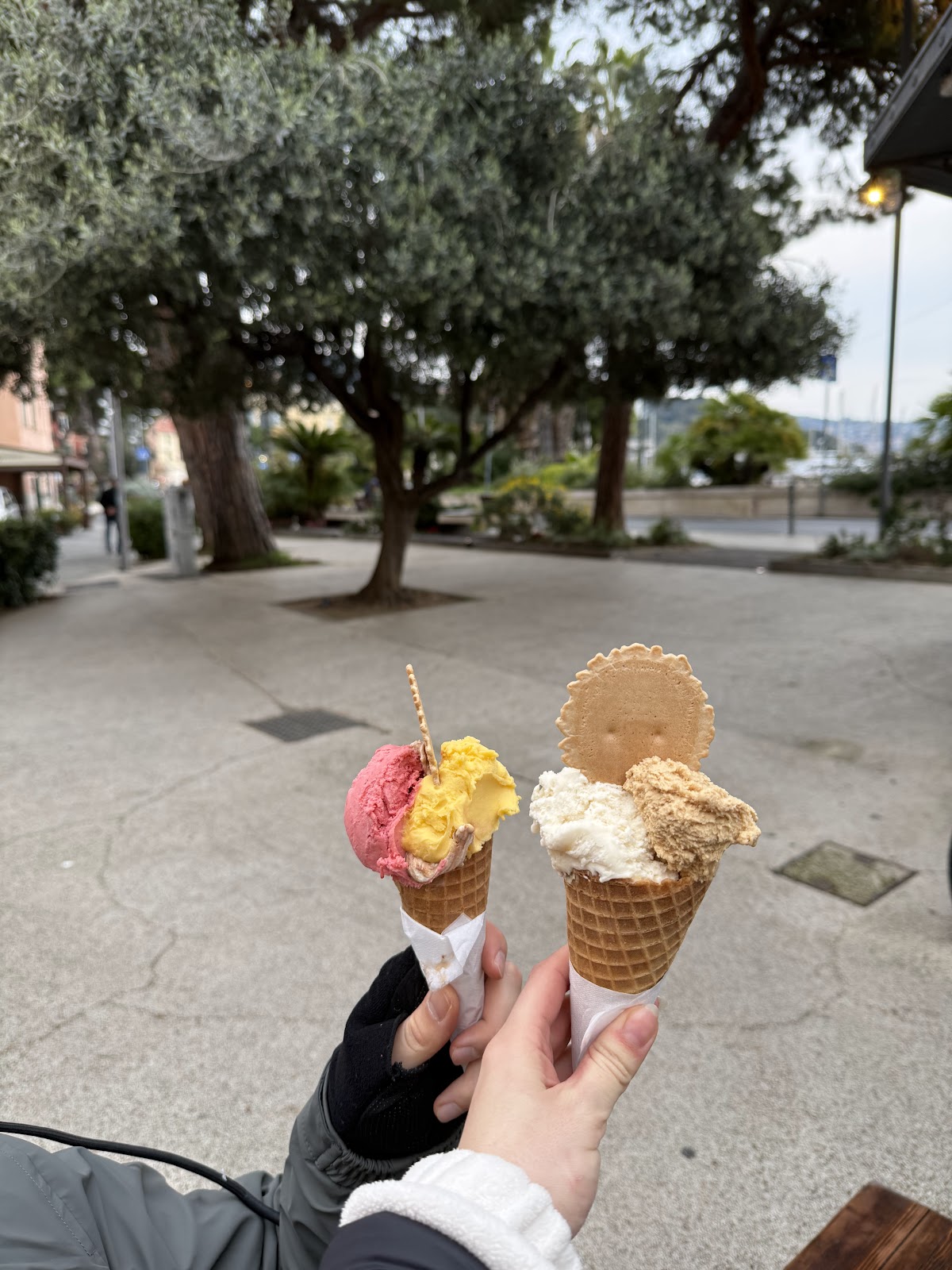 Il gelato servito.