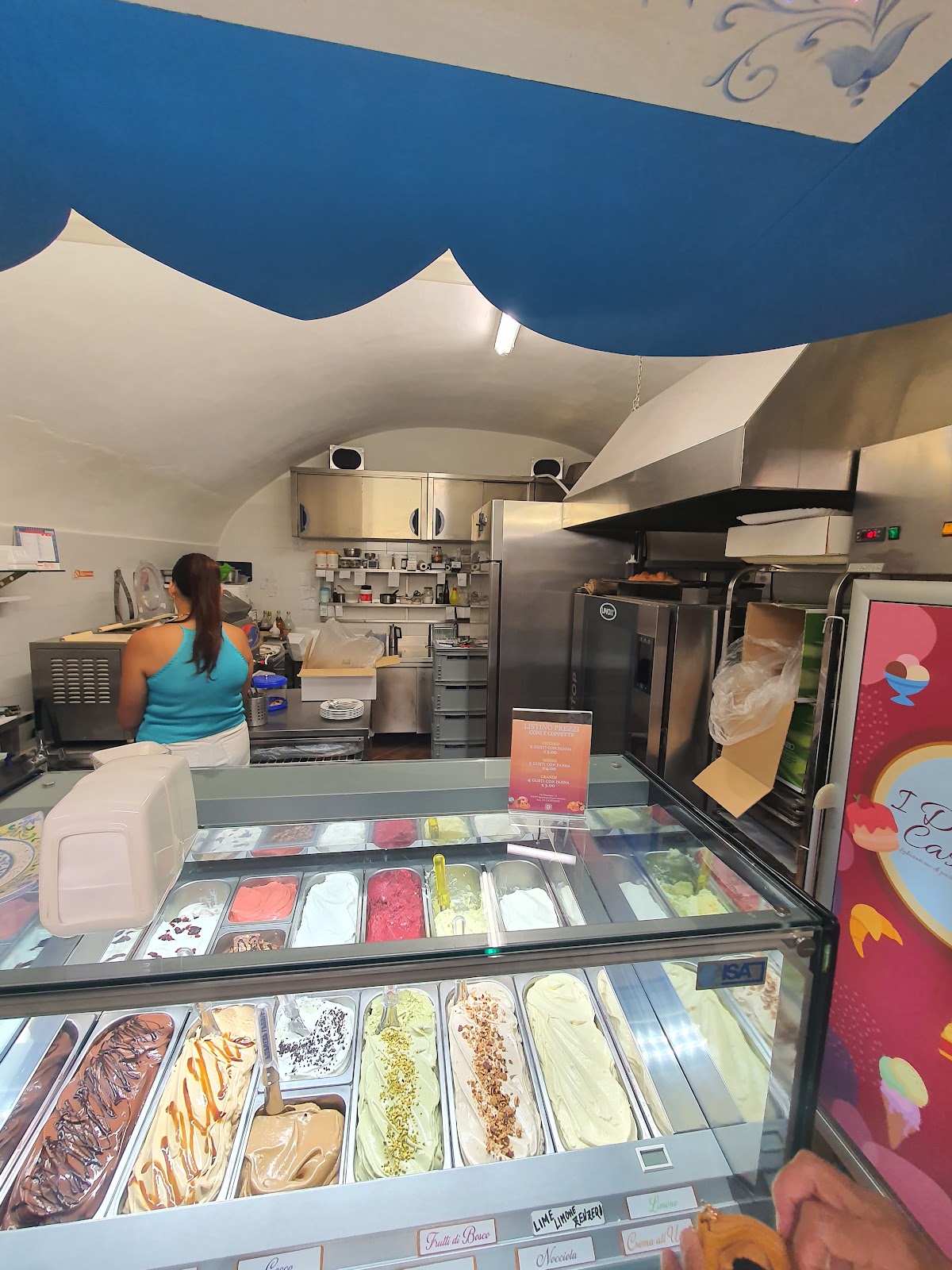 Il gelato servito.