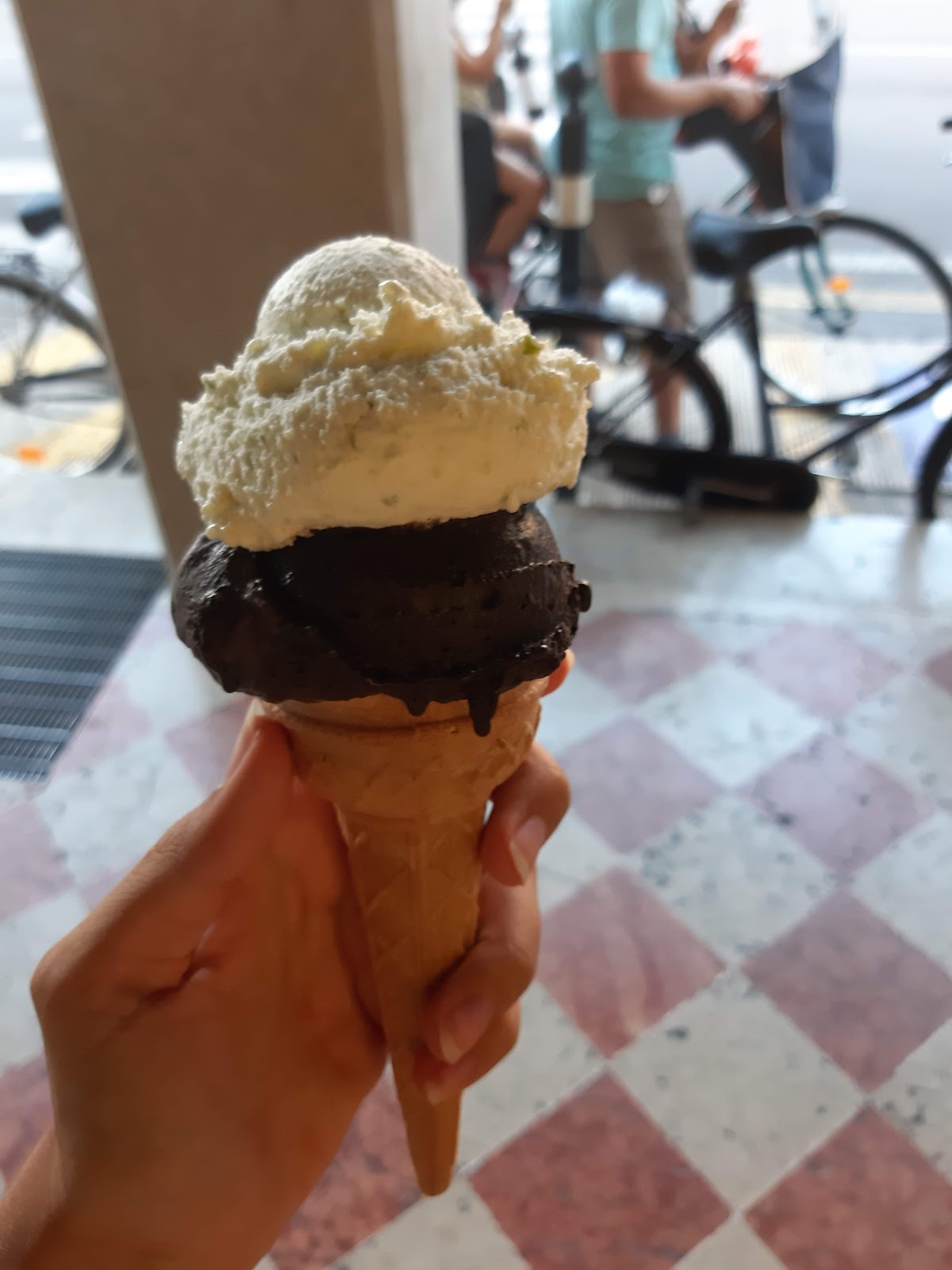 Il gelato servito.