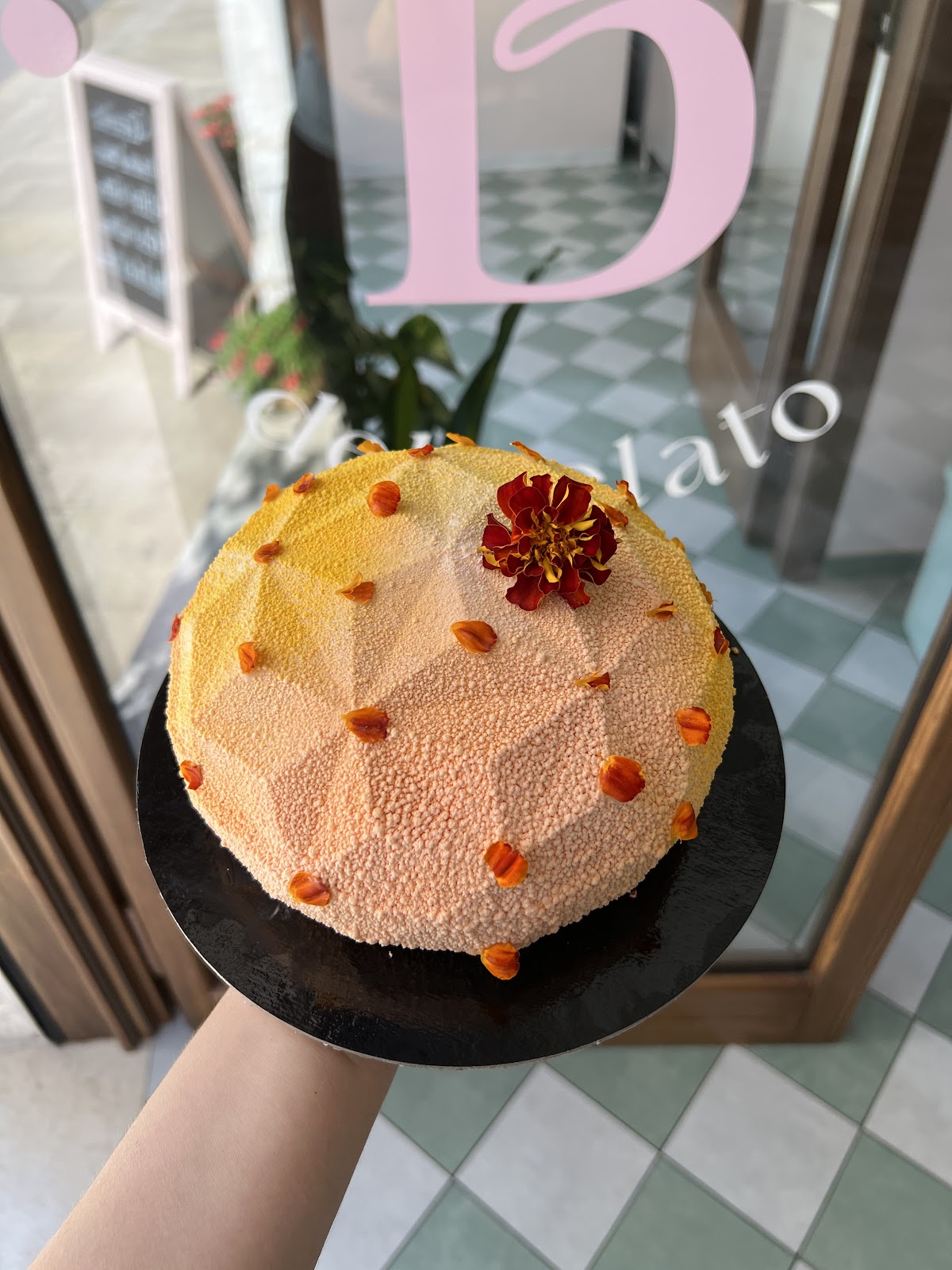 Il gelato servito.