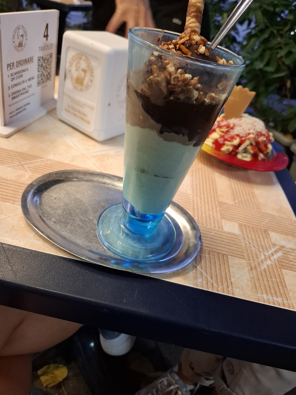 Il gelato servito.