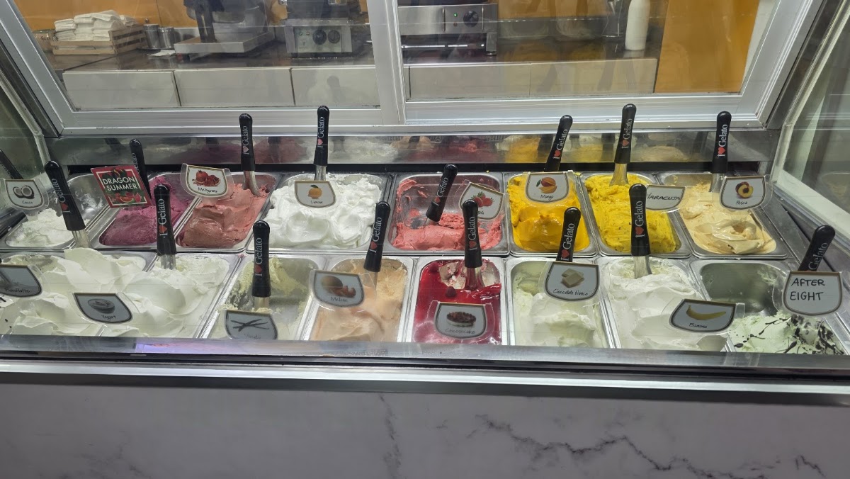 Il gelato servito.