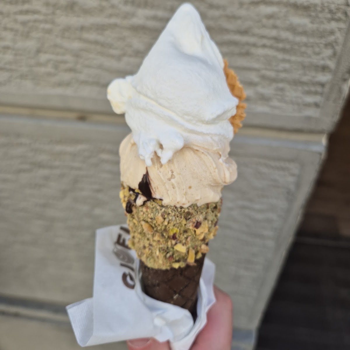 Il gelato servito.