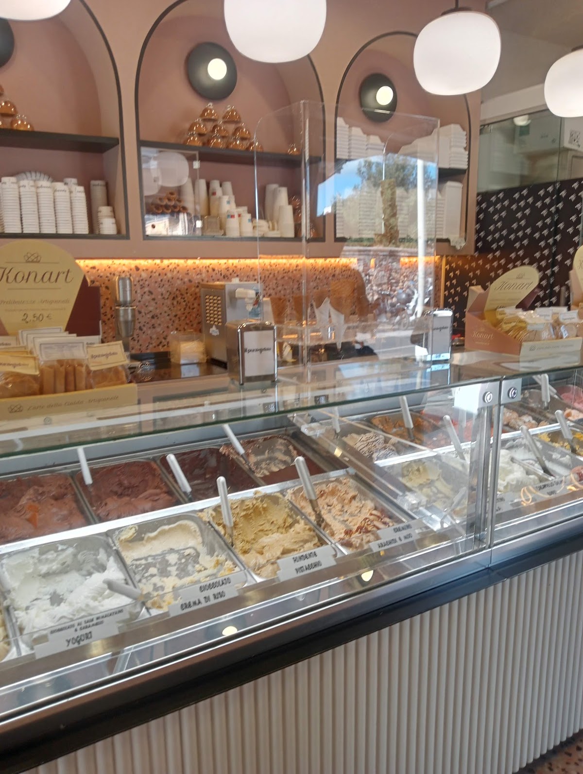Il gelato servito.