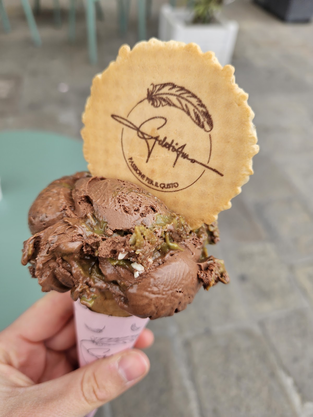 Il gelato servito.