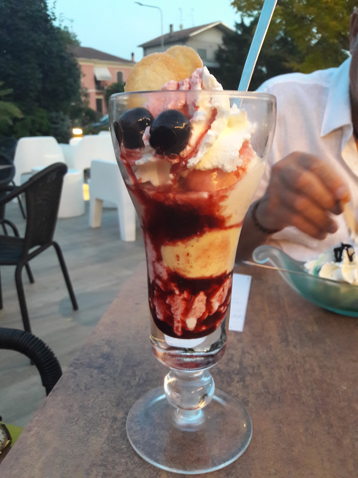 Il gelato servito.