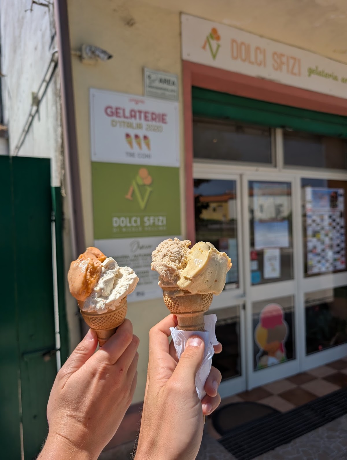 Il gelato servito.