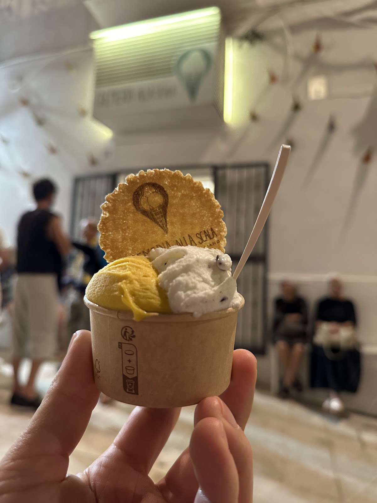 Il gelato servito.