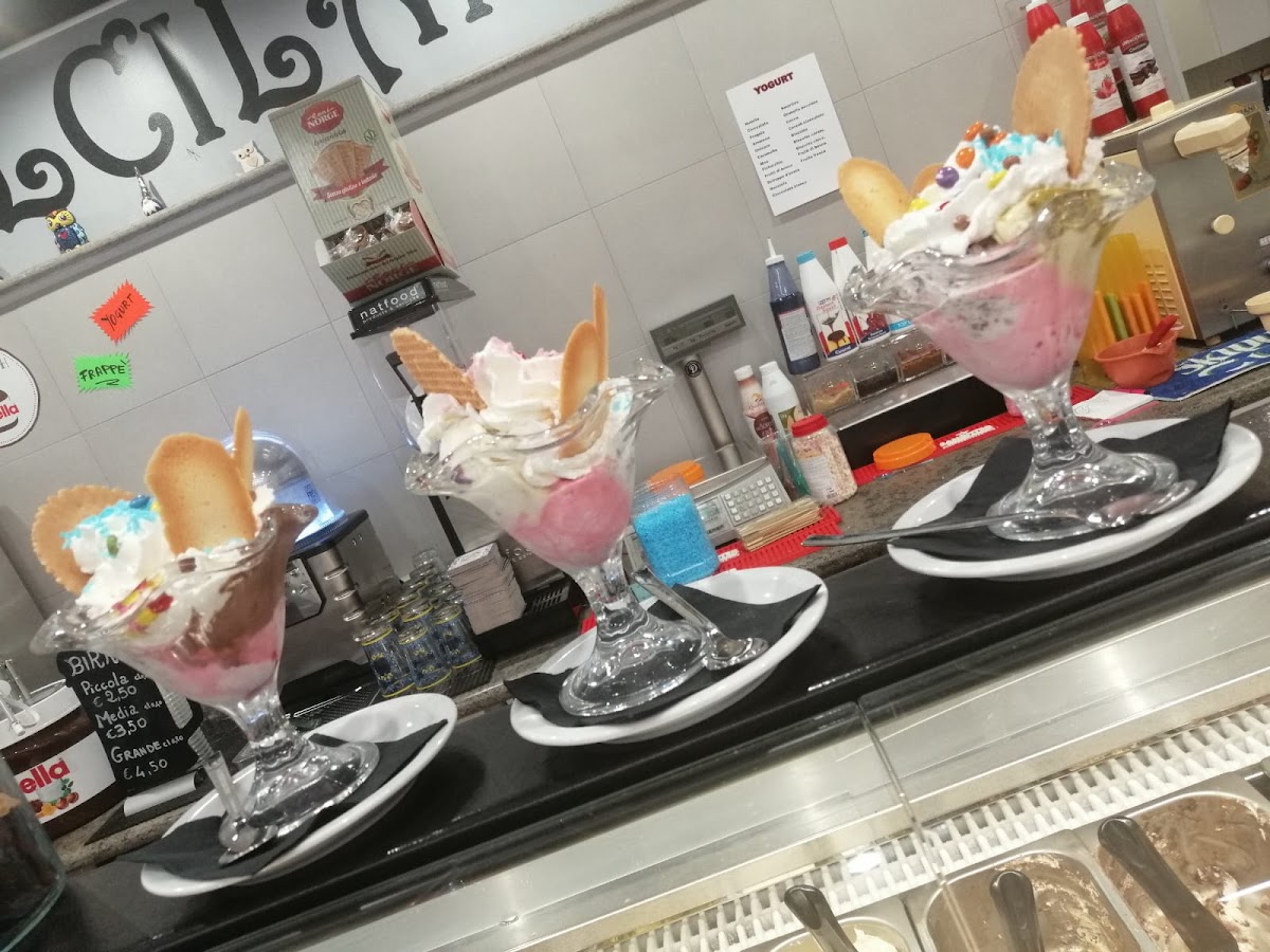 Il gelato servito.