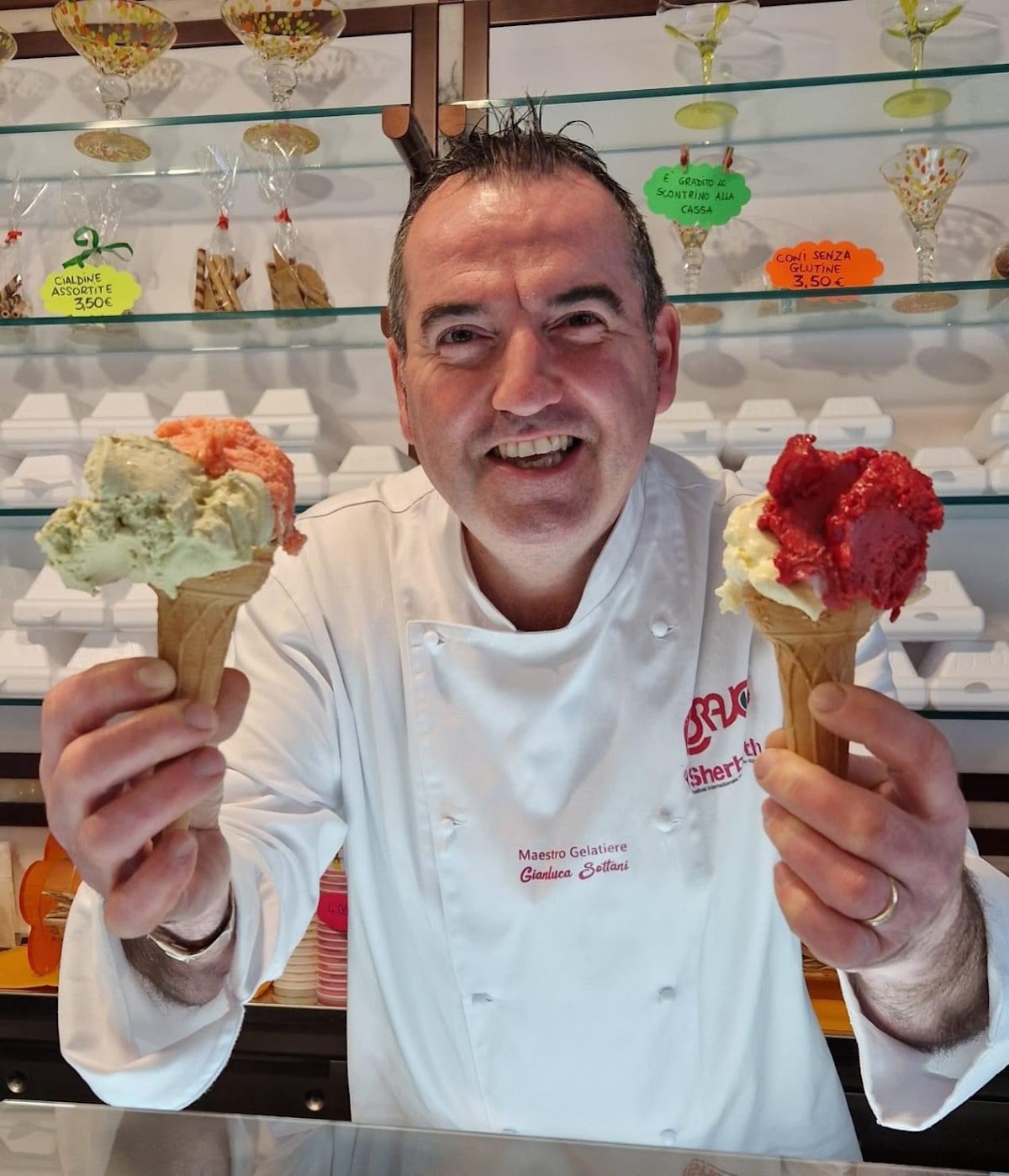 Il gelato servito.
