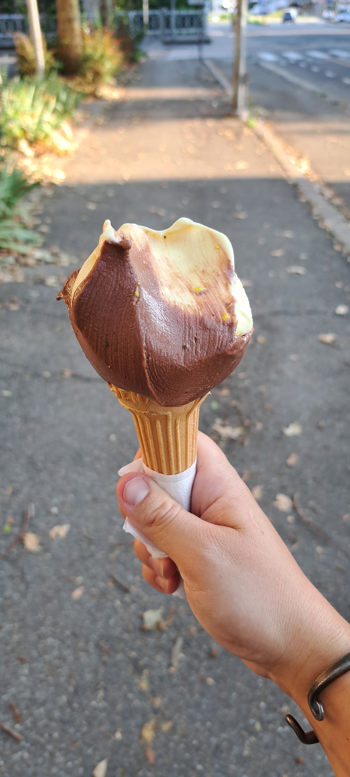 Il gelato servito.