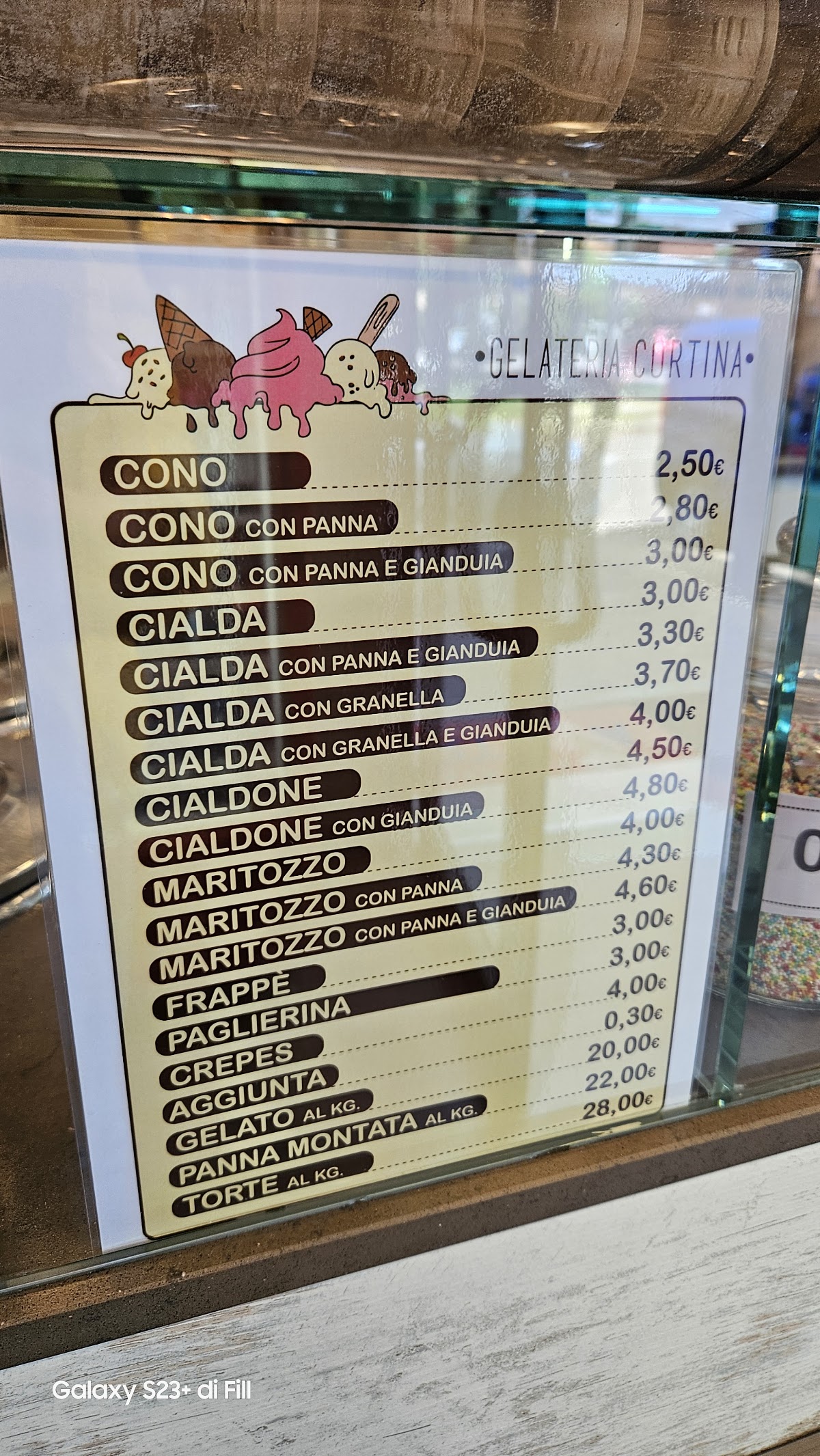 Il locale in servizio.