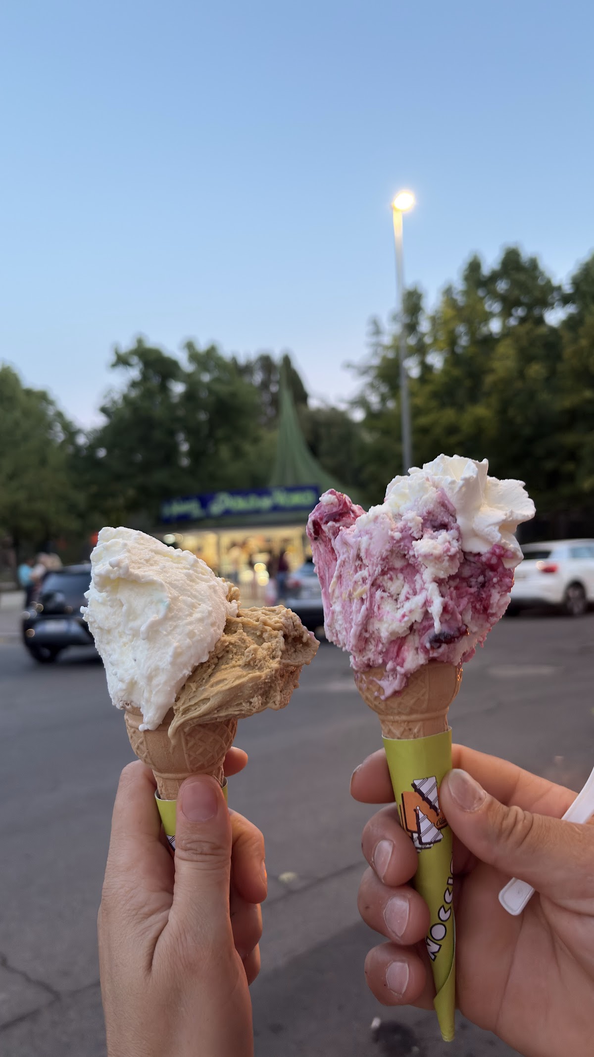 Il gelato servito.