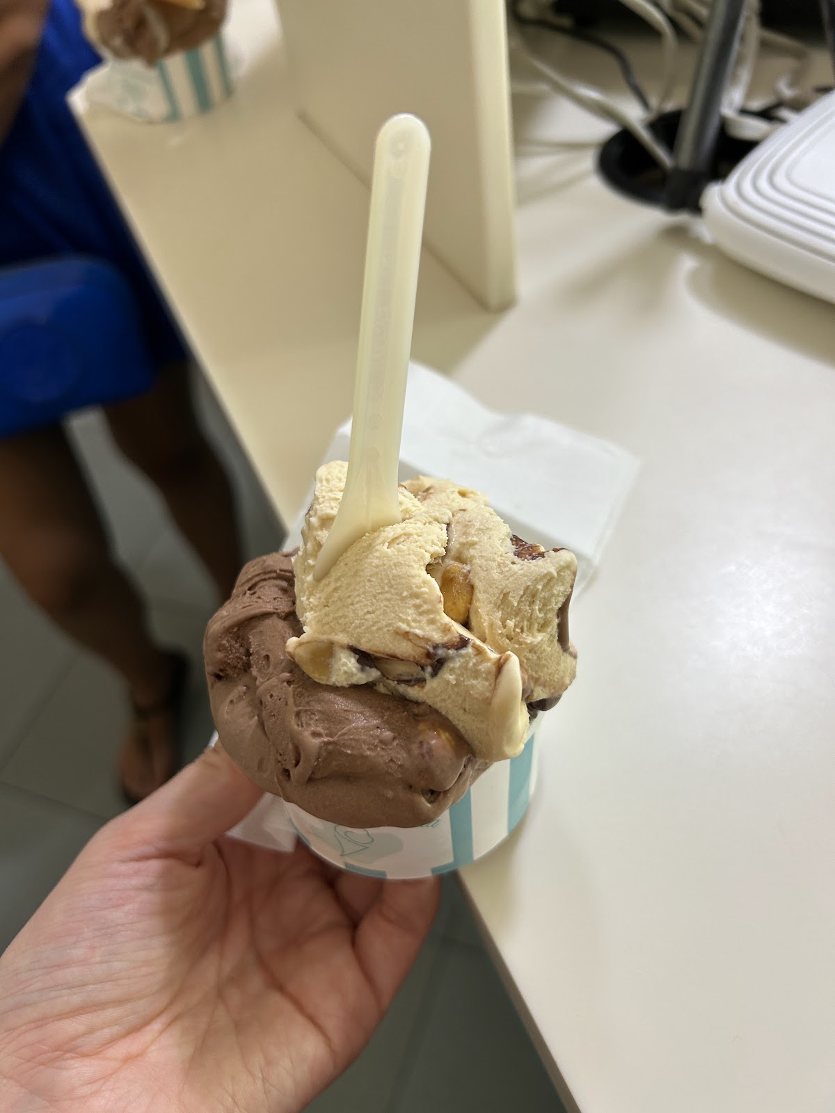 Il gelato servito.