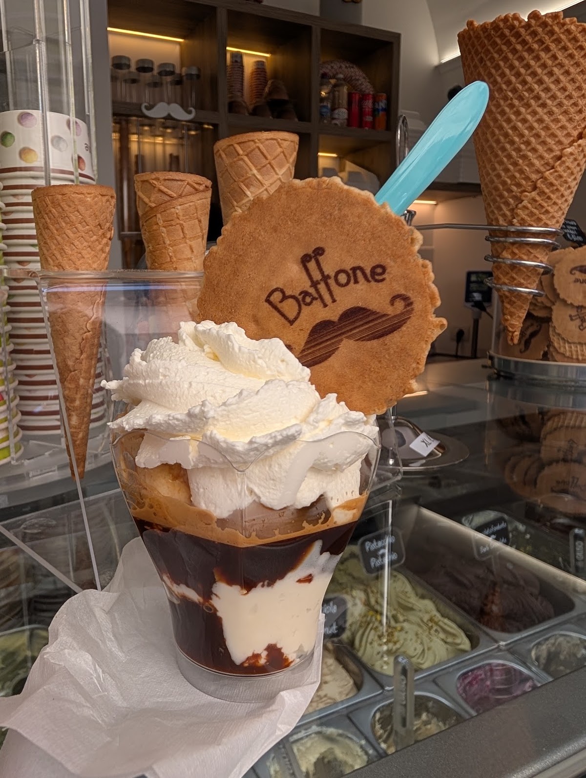 Il gelato servito.