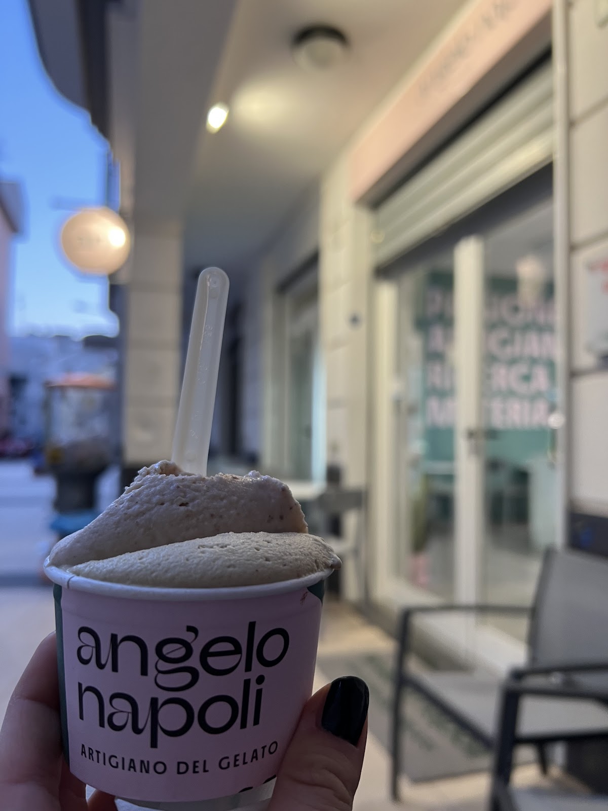 Il gelato servito.