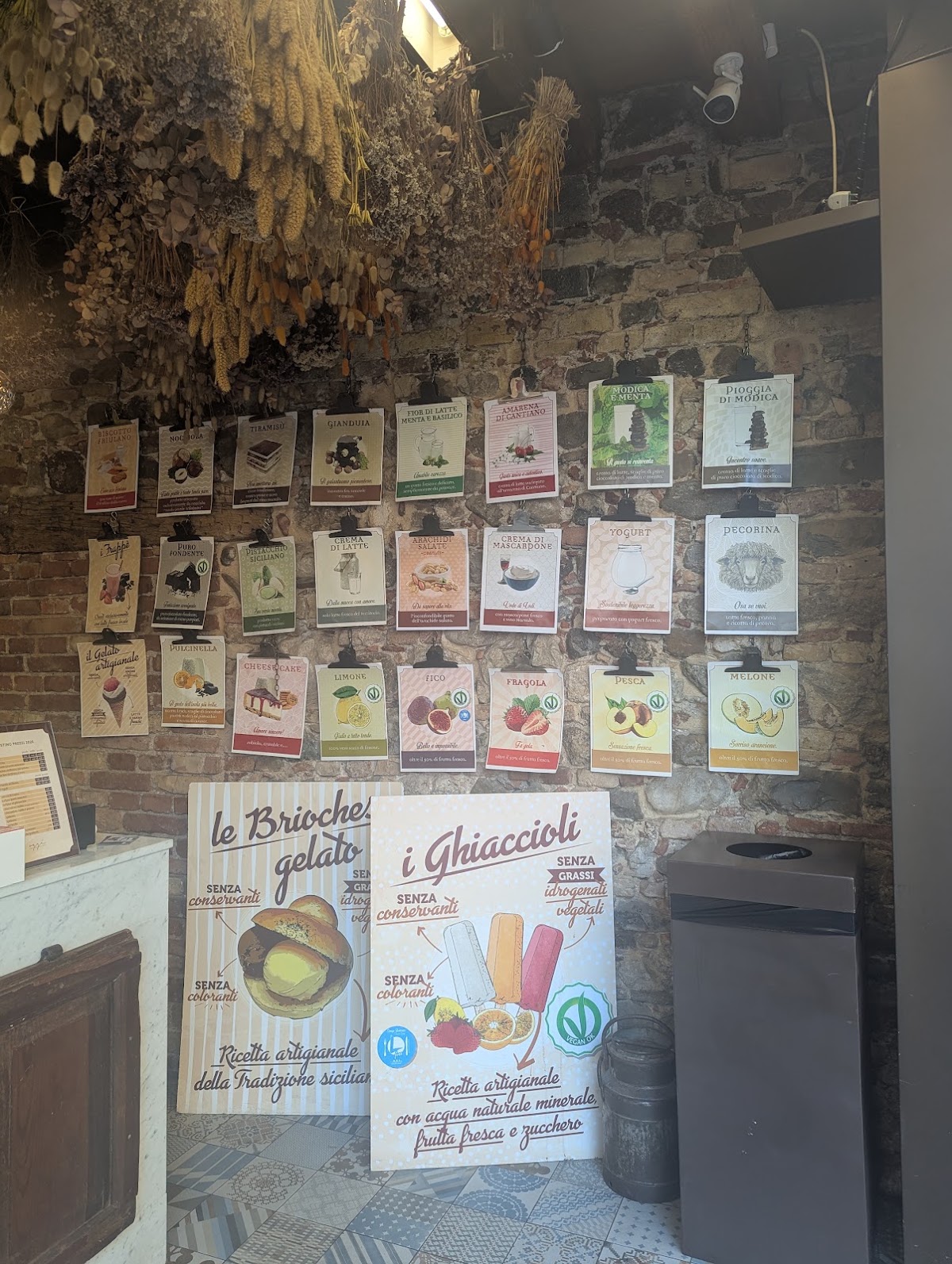 Il gelato servito.