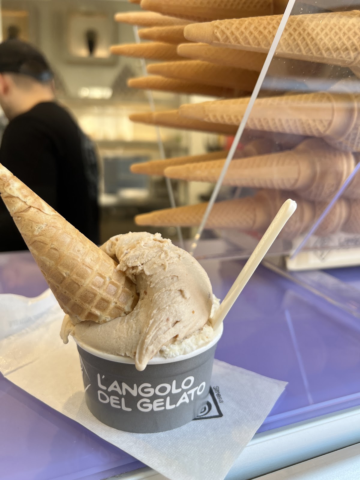 Il gelato servito.