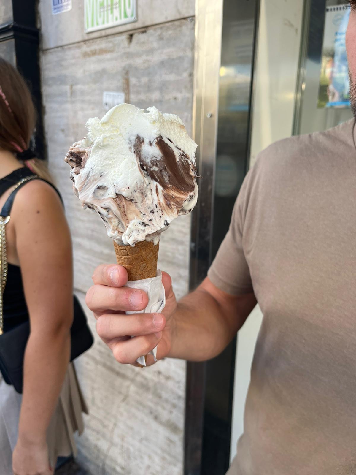 Il gelato servito.