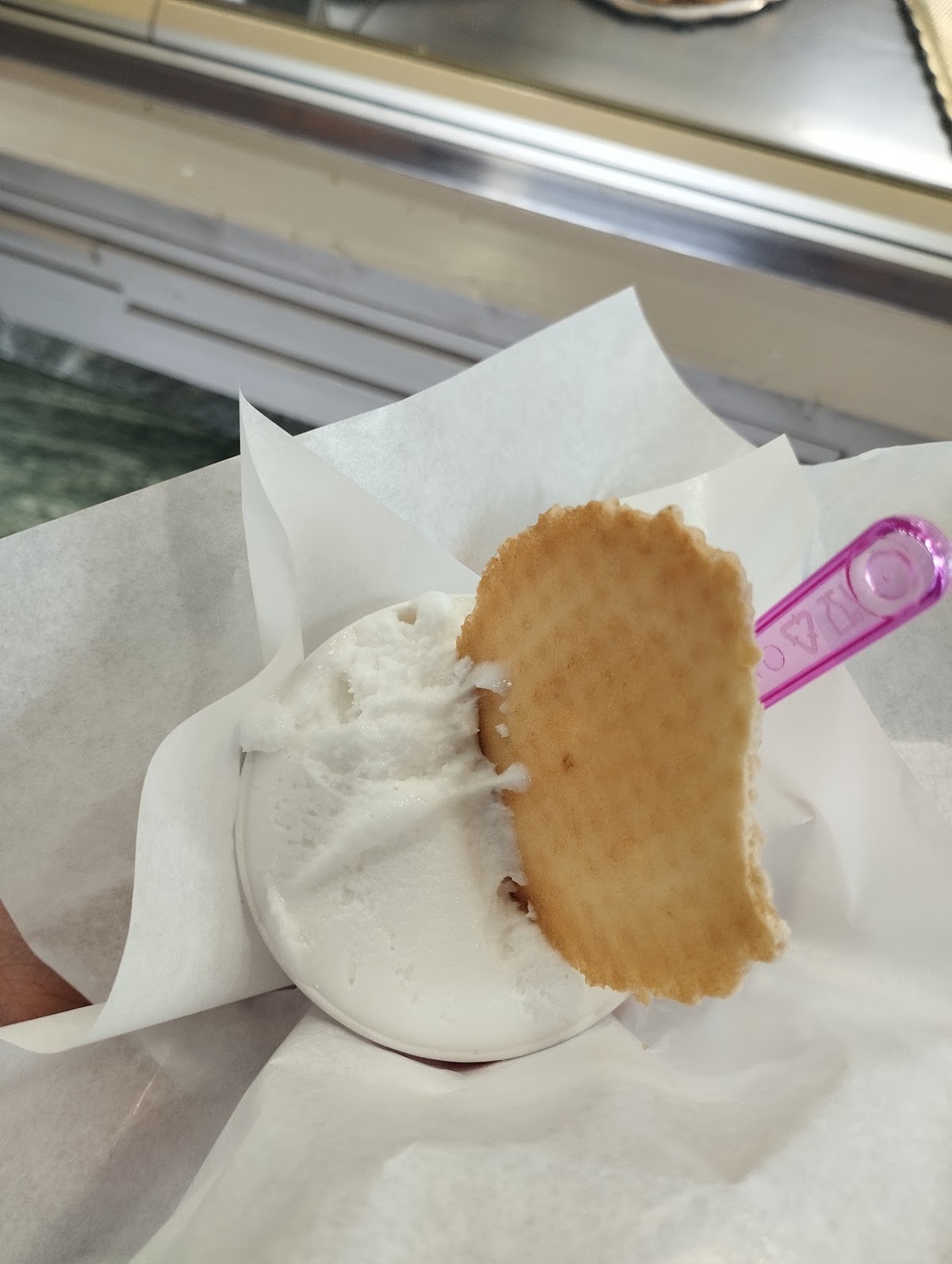 Il gelato servito.