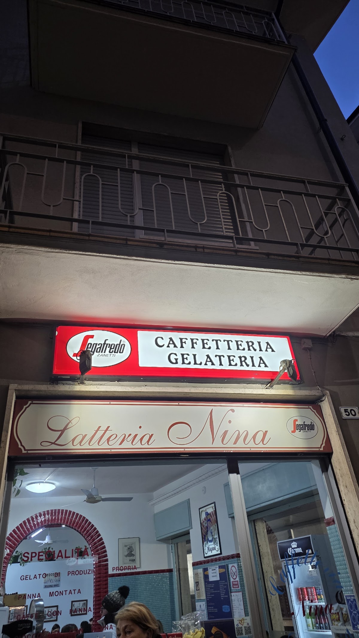 Il gelato servito.