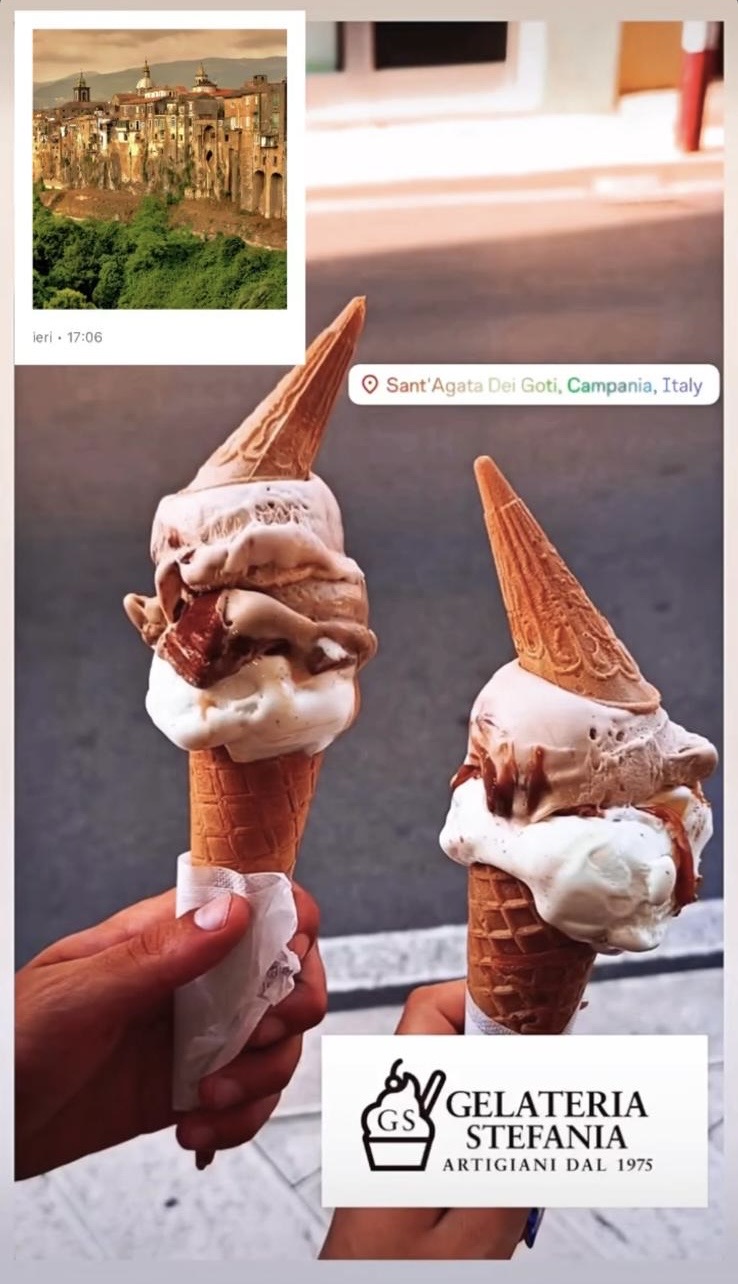 Il gelato servito.