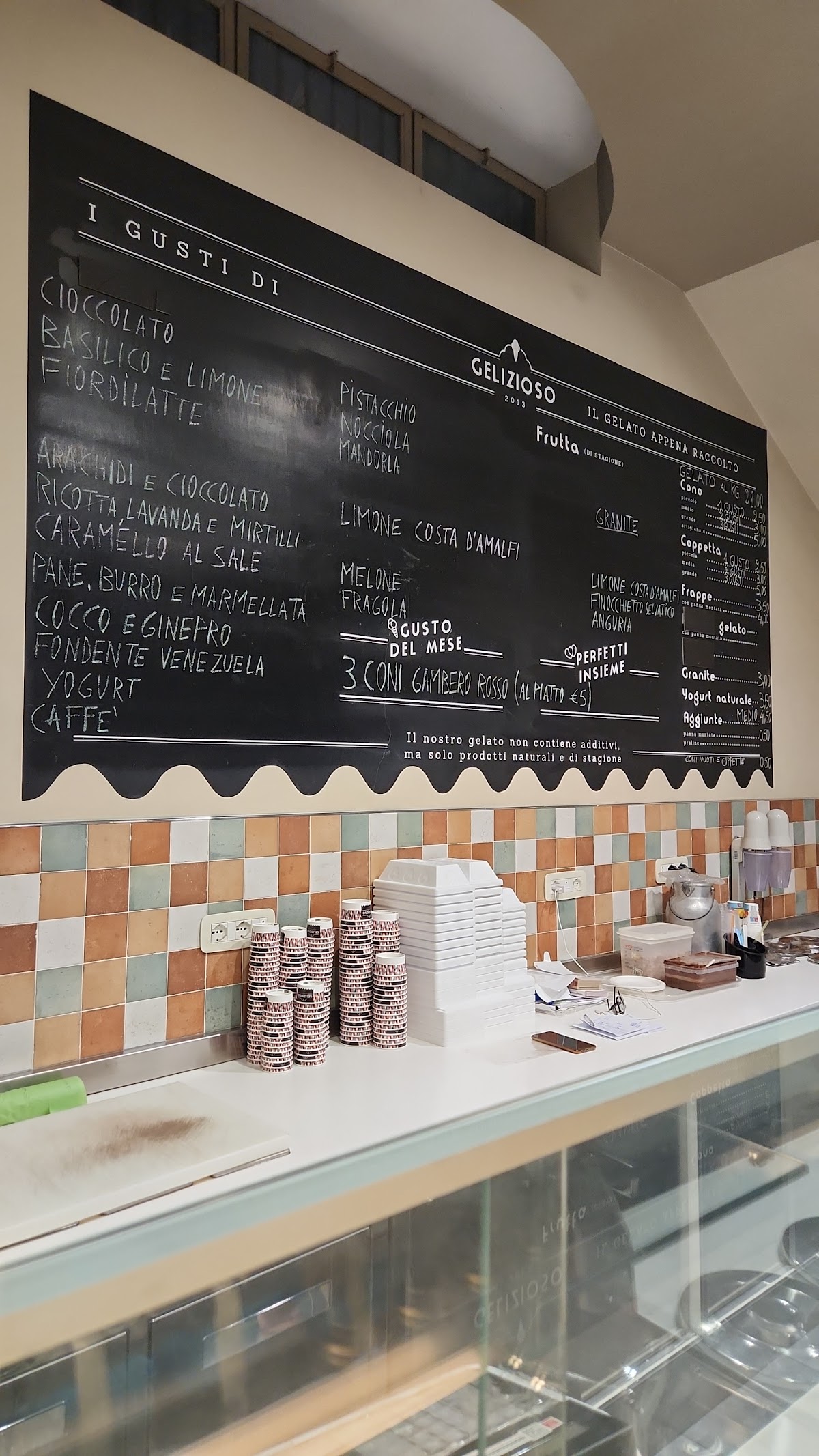 Il gelato servito.