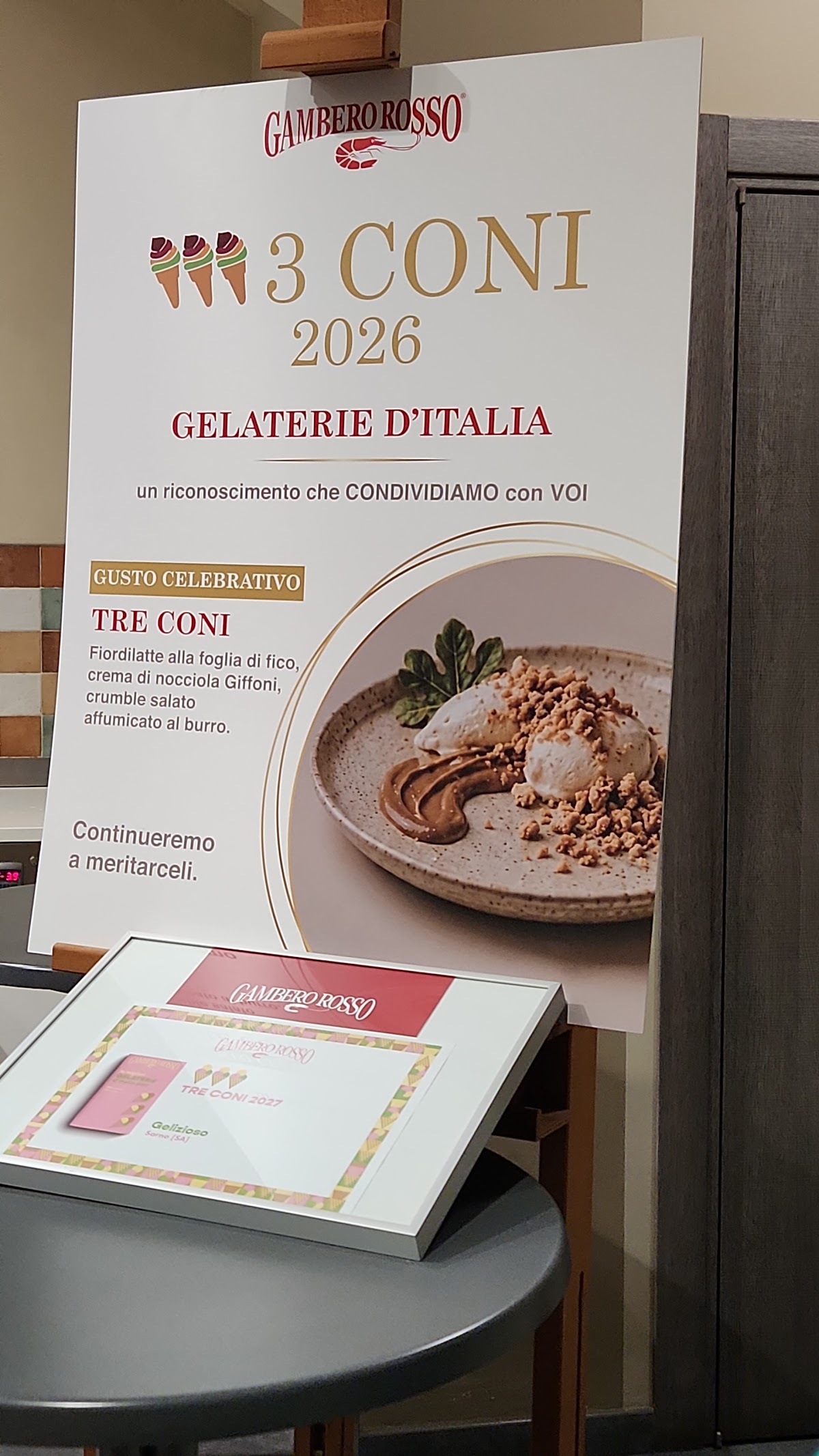 Un dettaglio del banco.