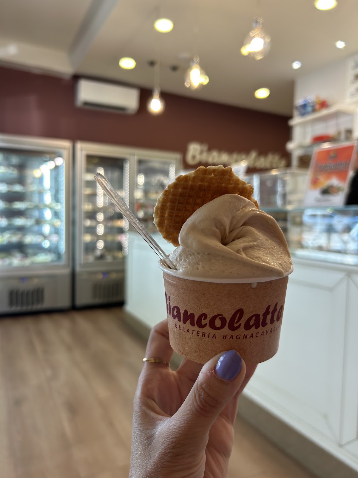 Il gelato servito.