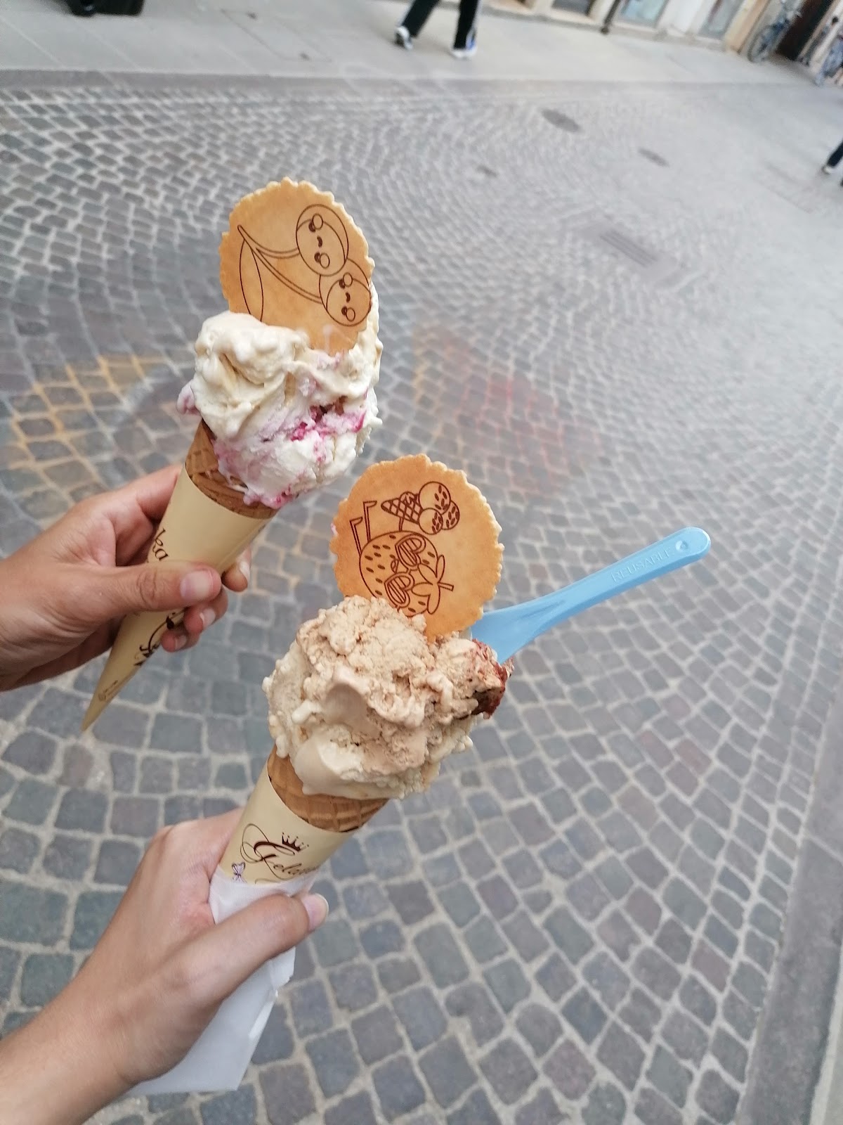 Il gelato servito.