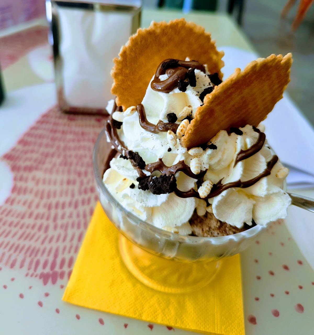 Il gelato servito.