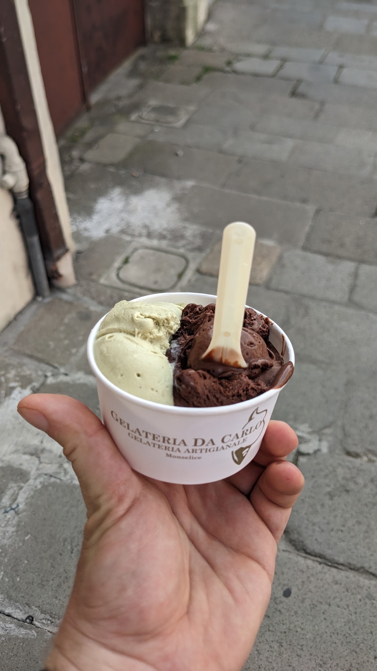 Il gelato servito.