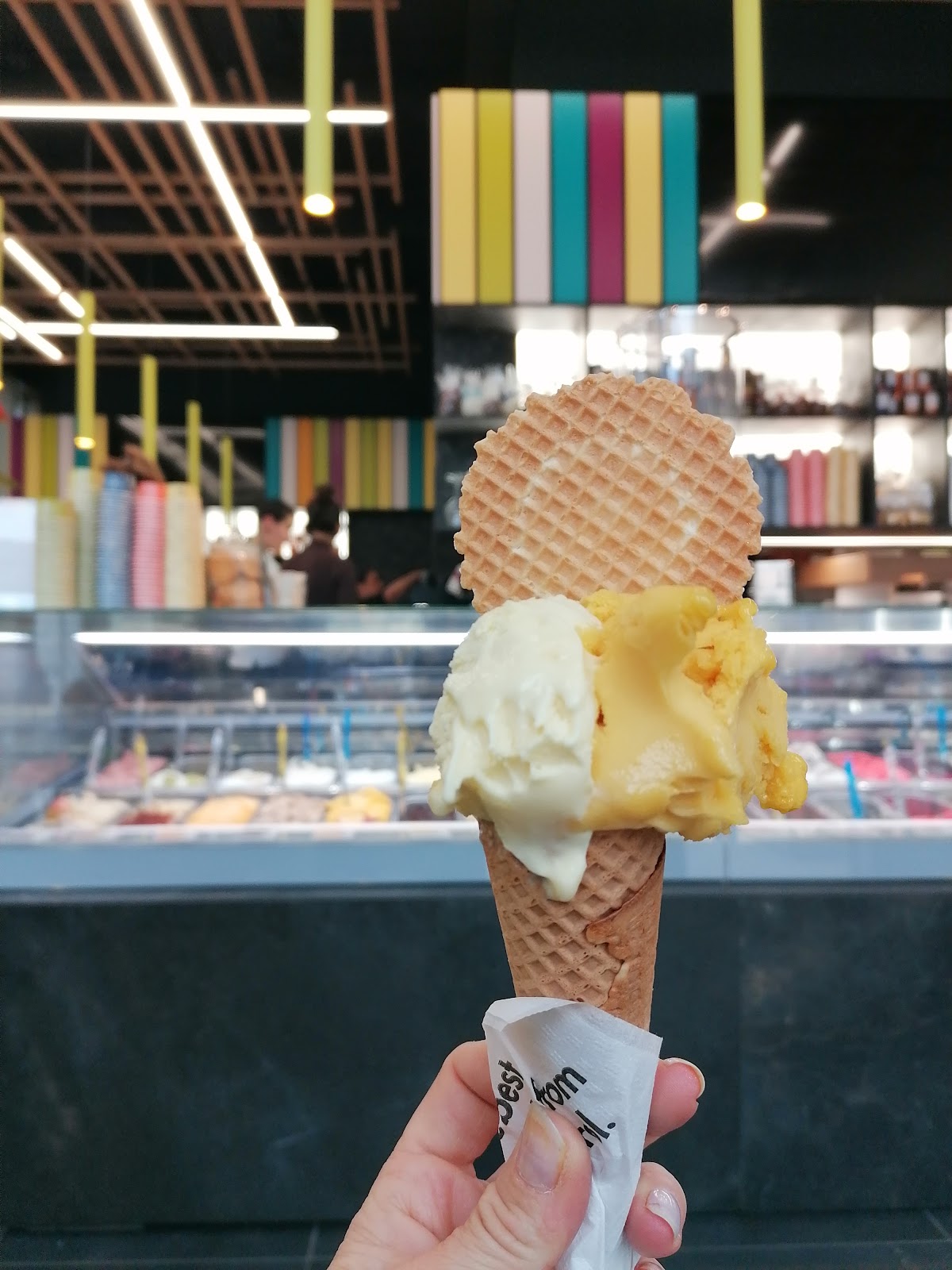 Il gelato servito.