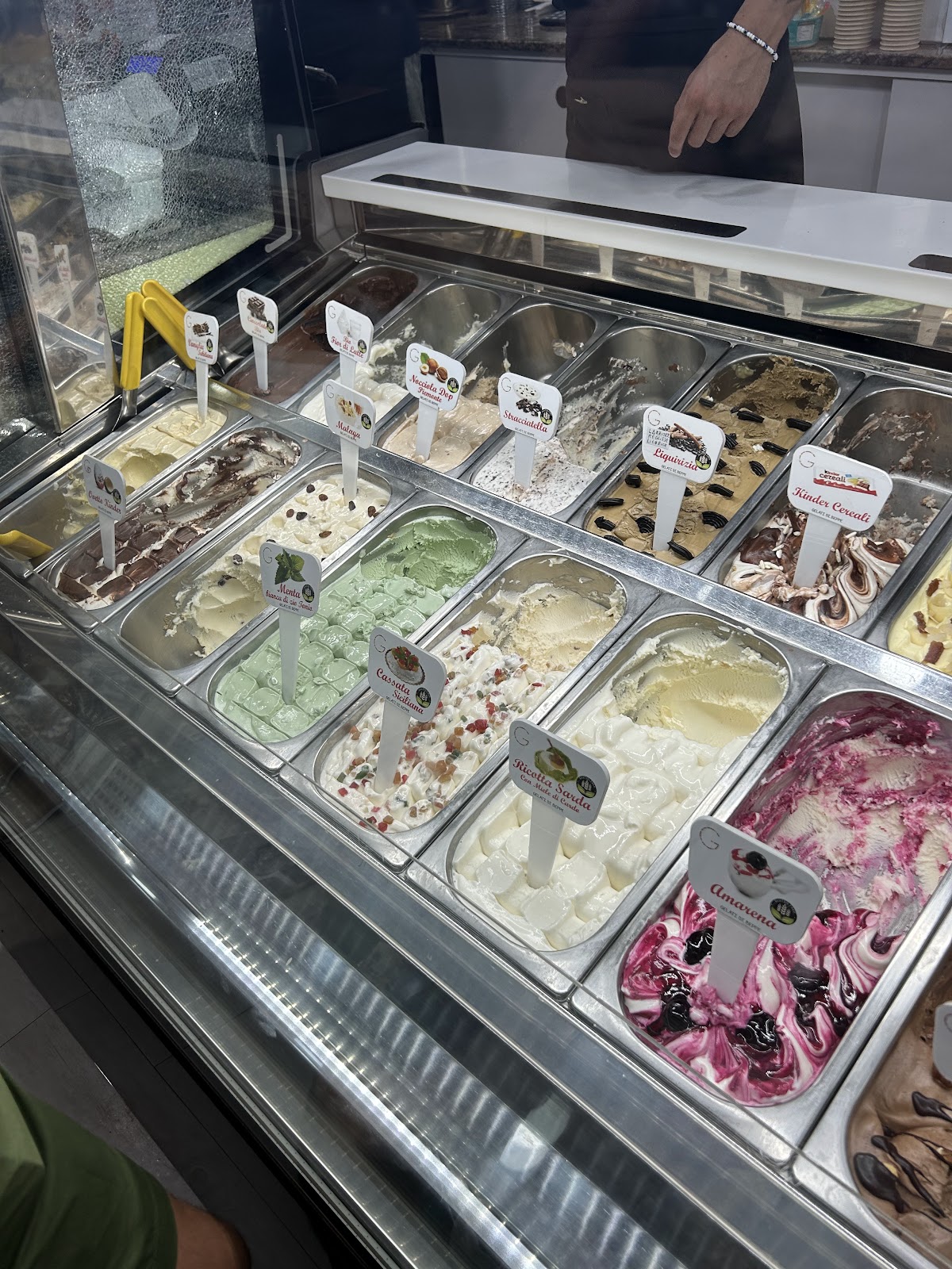 Il gelato servito.