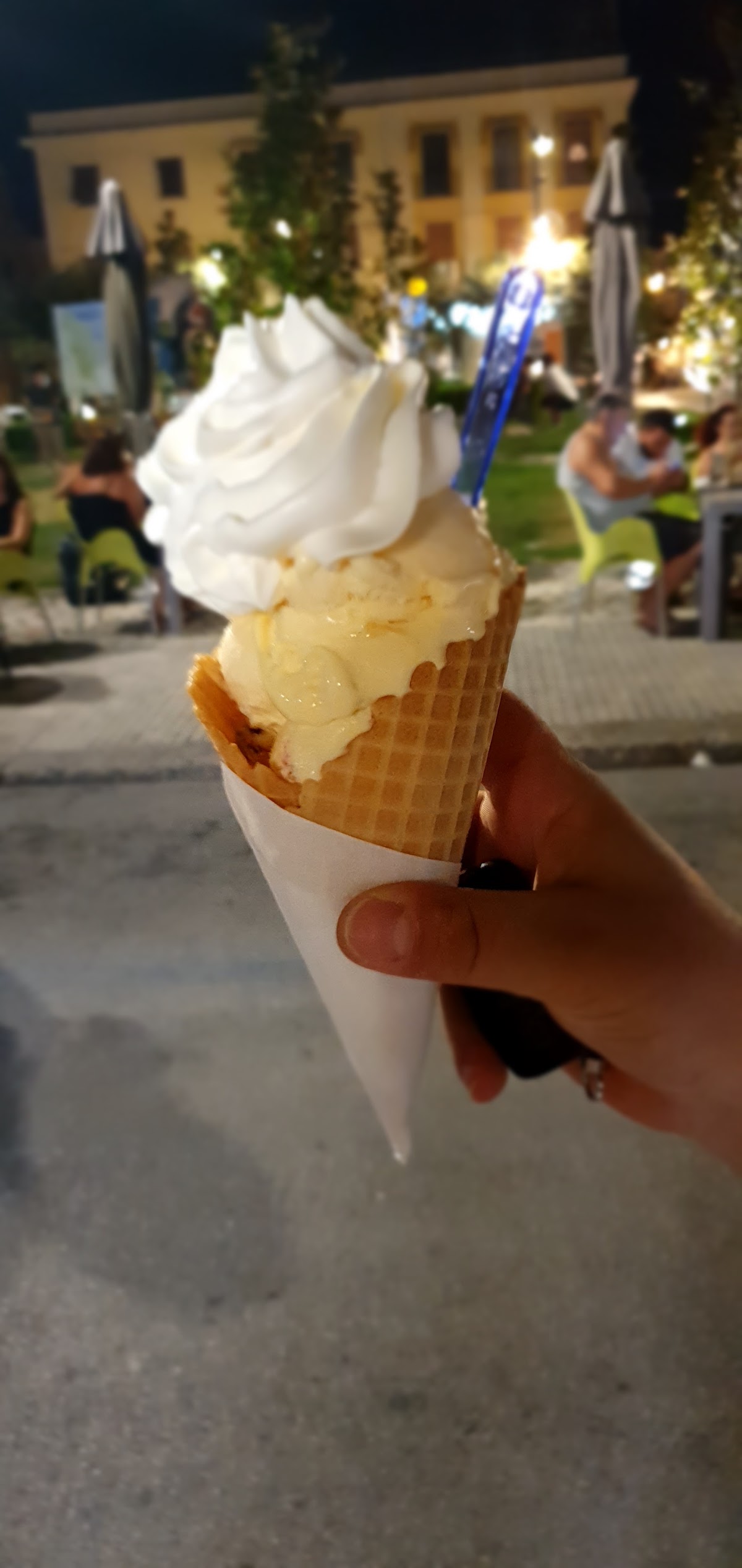 Il gelato servito.
