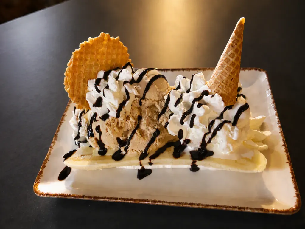 Il gelato servito.