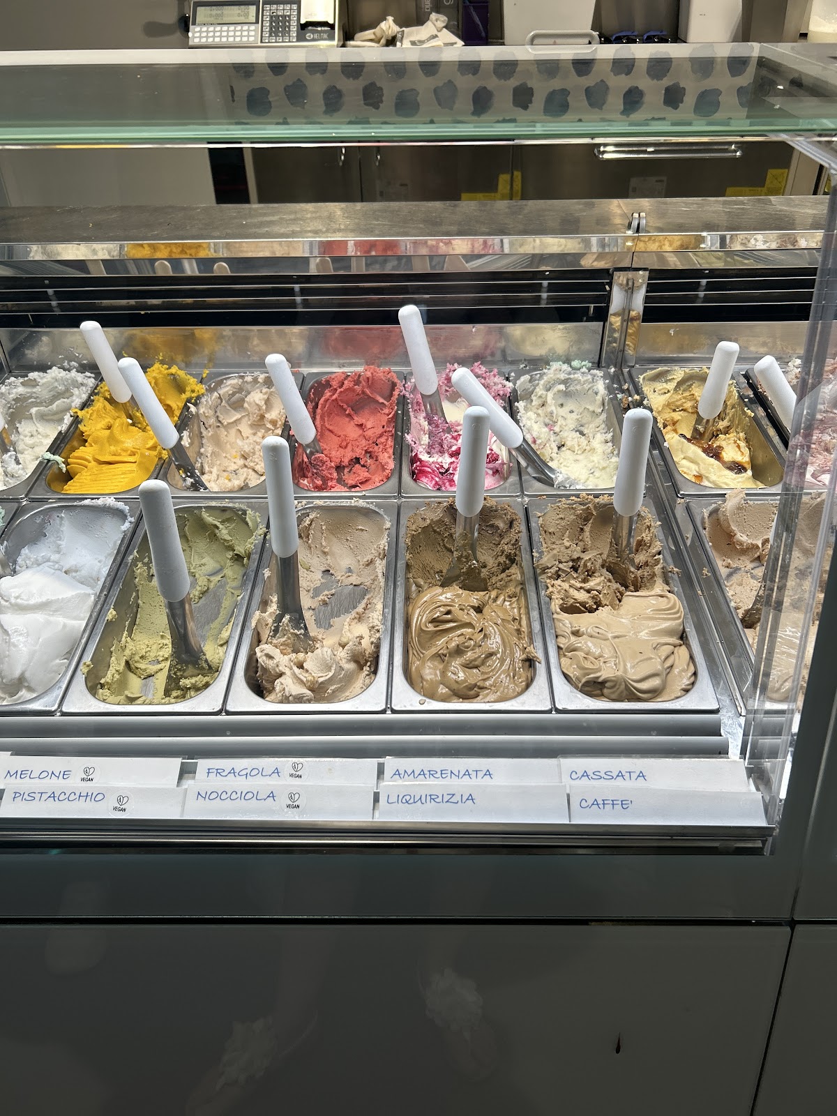 Il gelato servito.