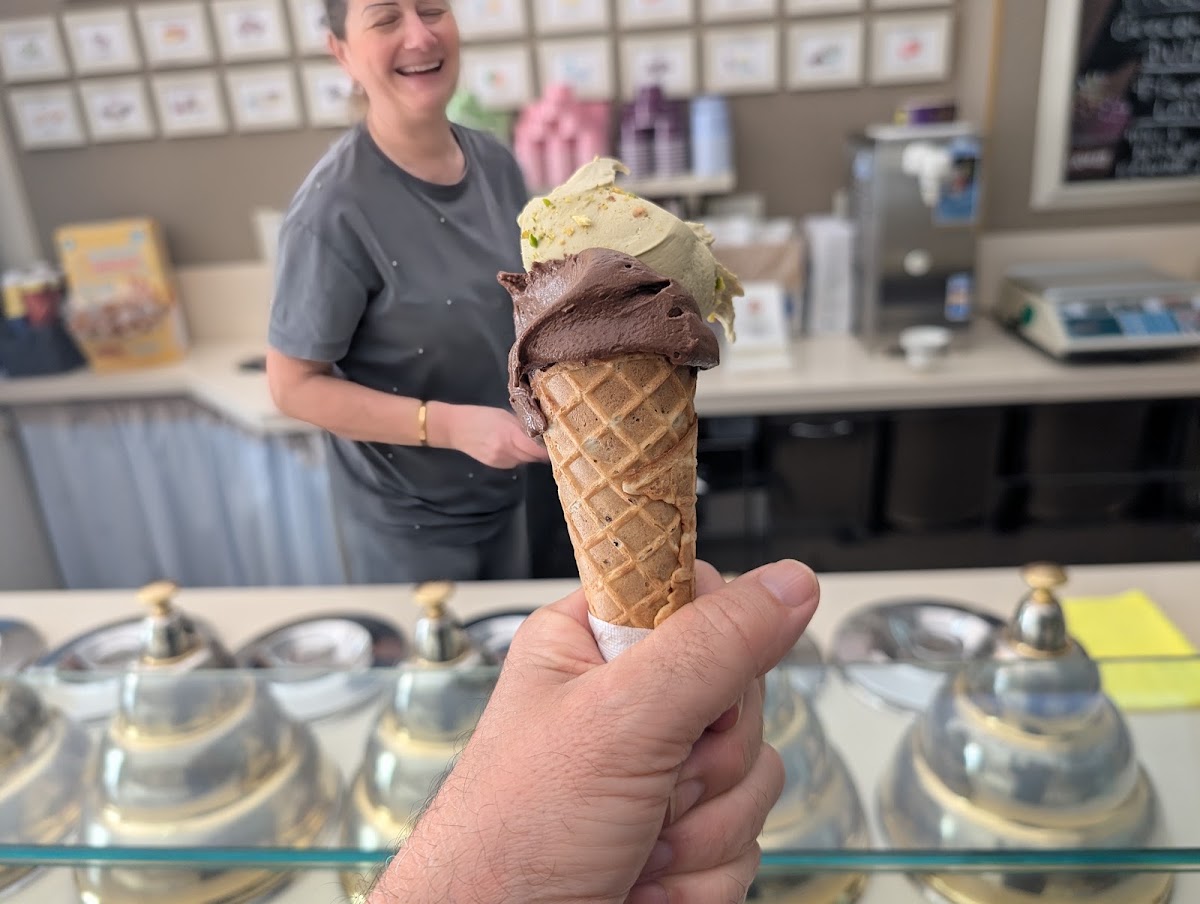 Il gelato servito.