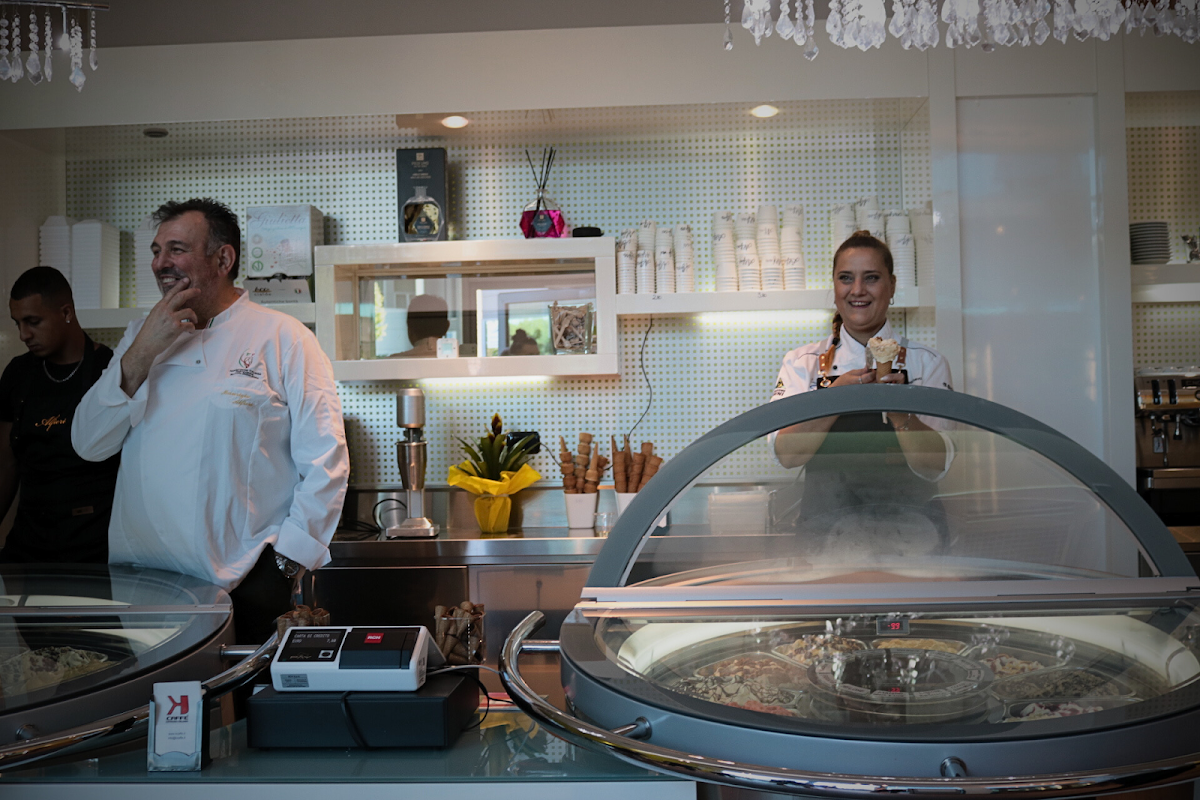 Il gelato servito.