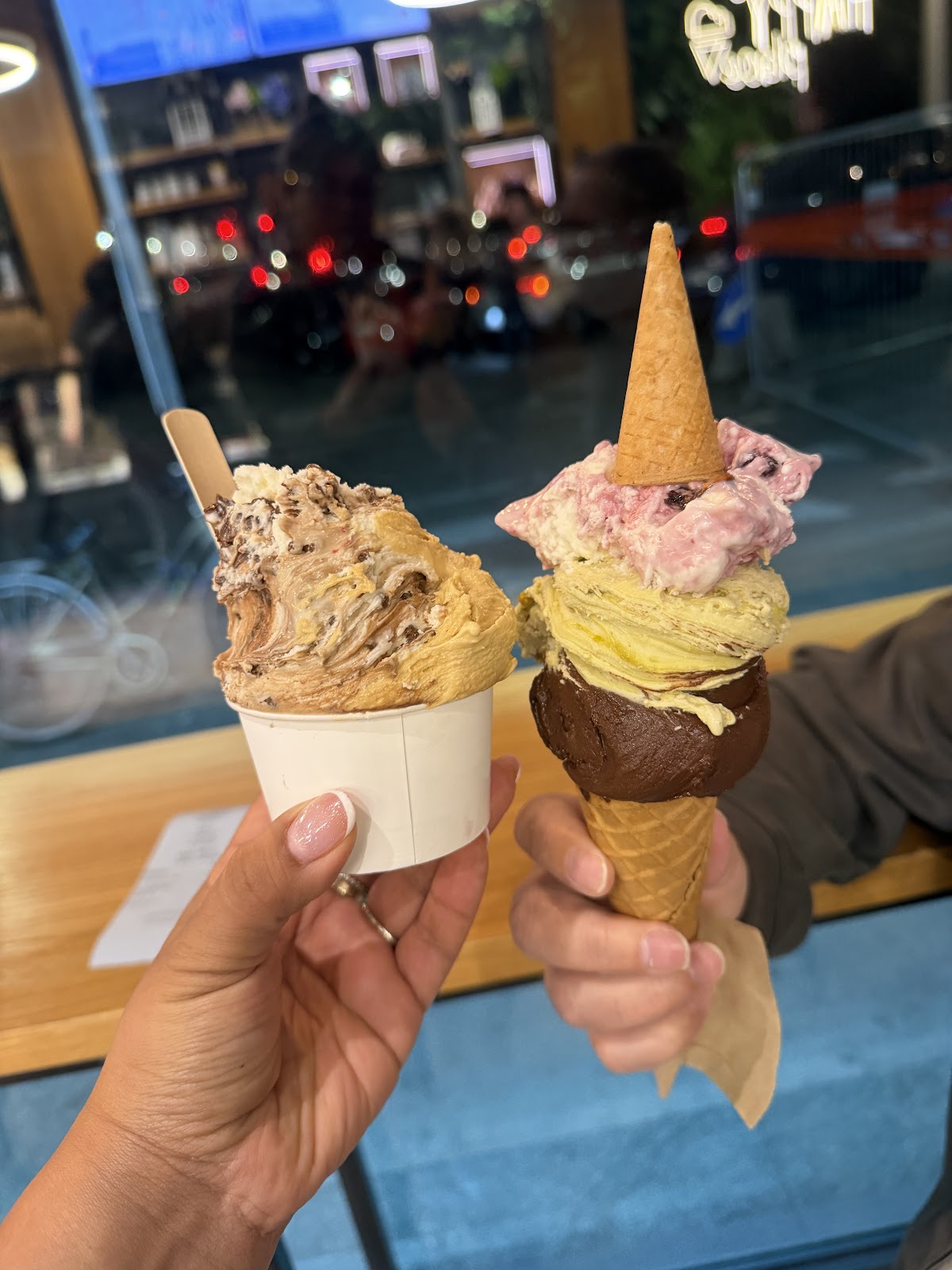 Il gelato servito.