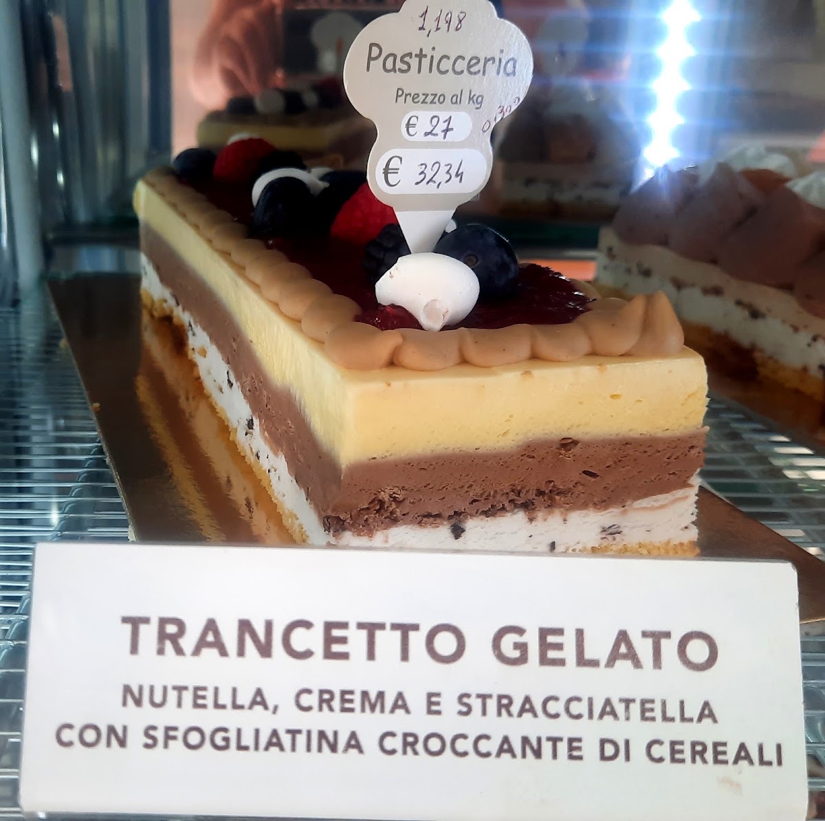 Un dettaglio del banco.